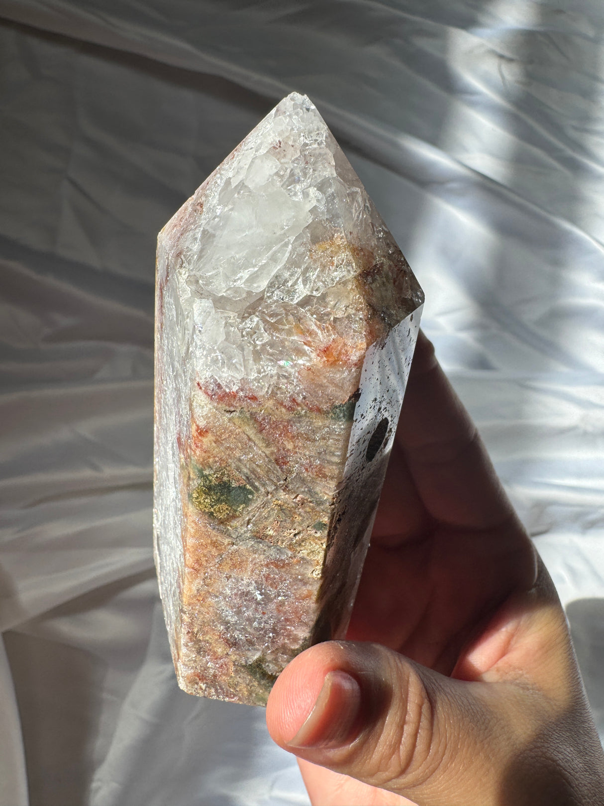 Pink Amethyst Tower with Quartz