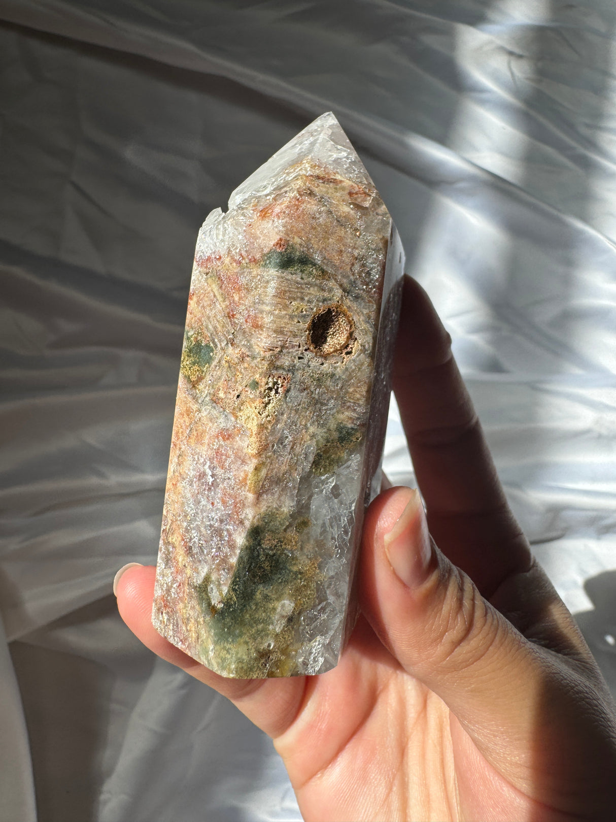 Pink Amethyst Tower with Quartz