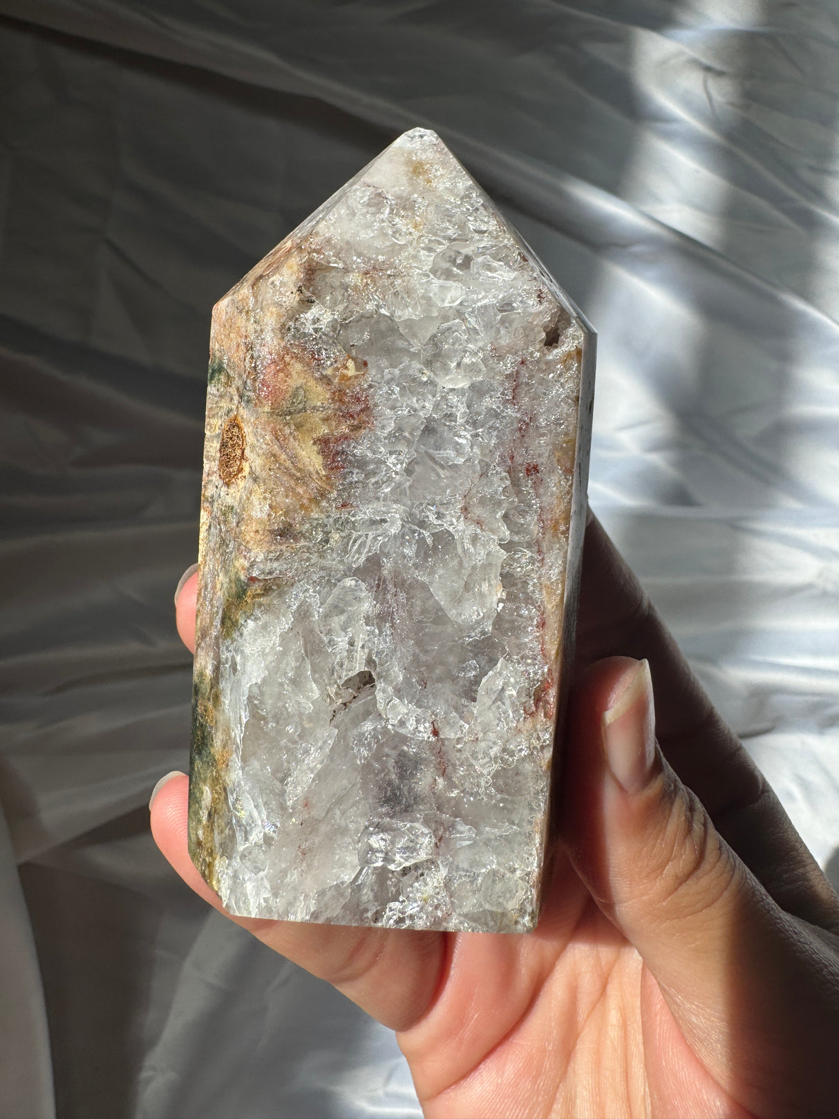 Pink Amethyst Tower with Quartz