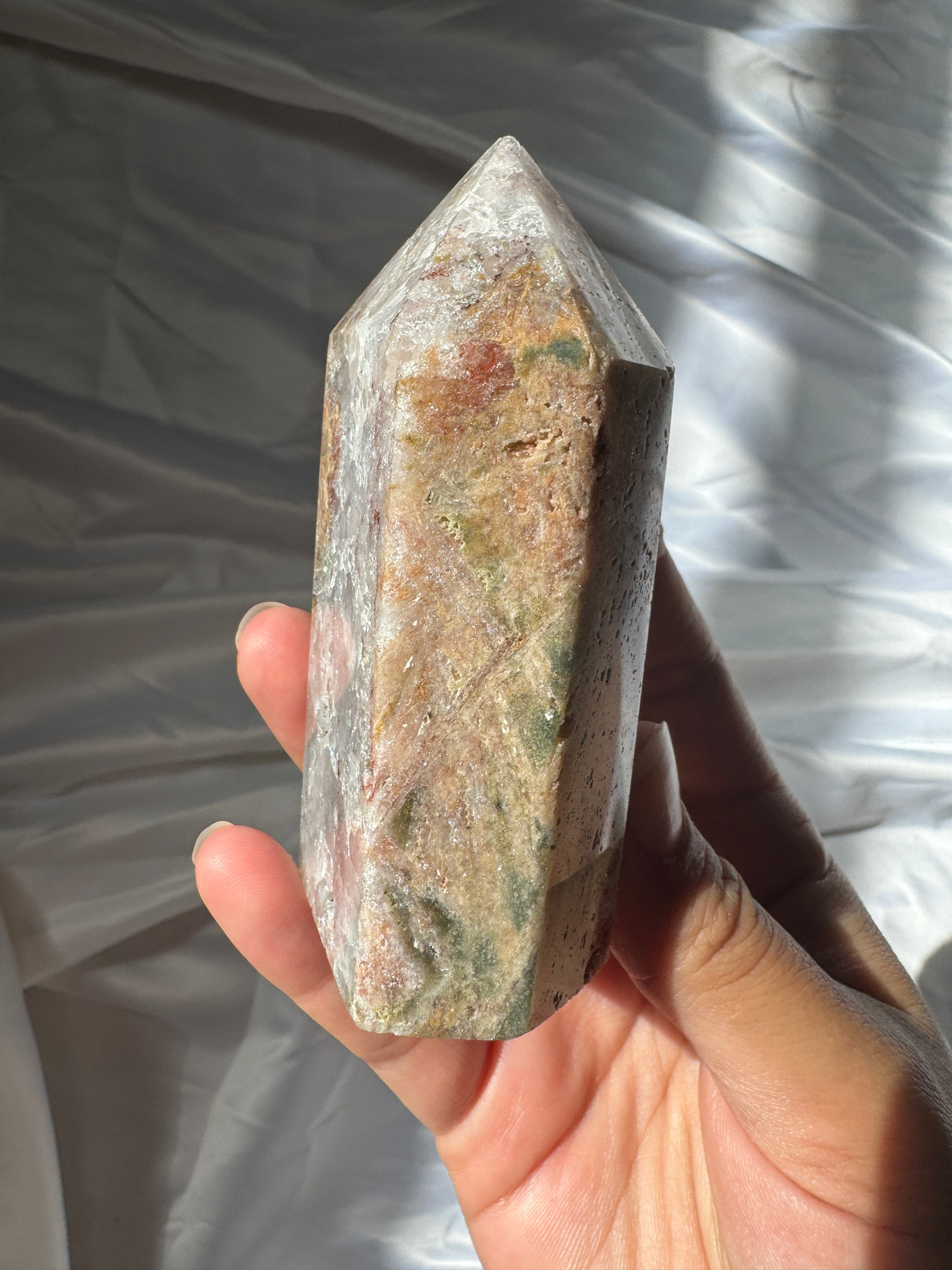 Pink Amethyst Tower with Quartz