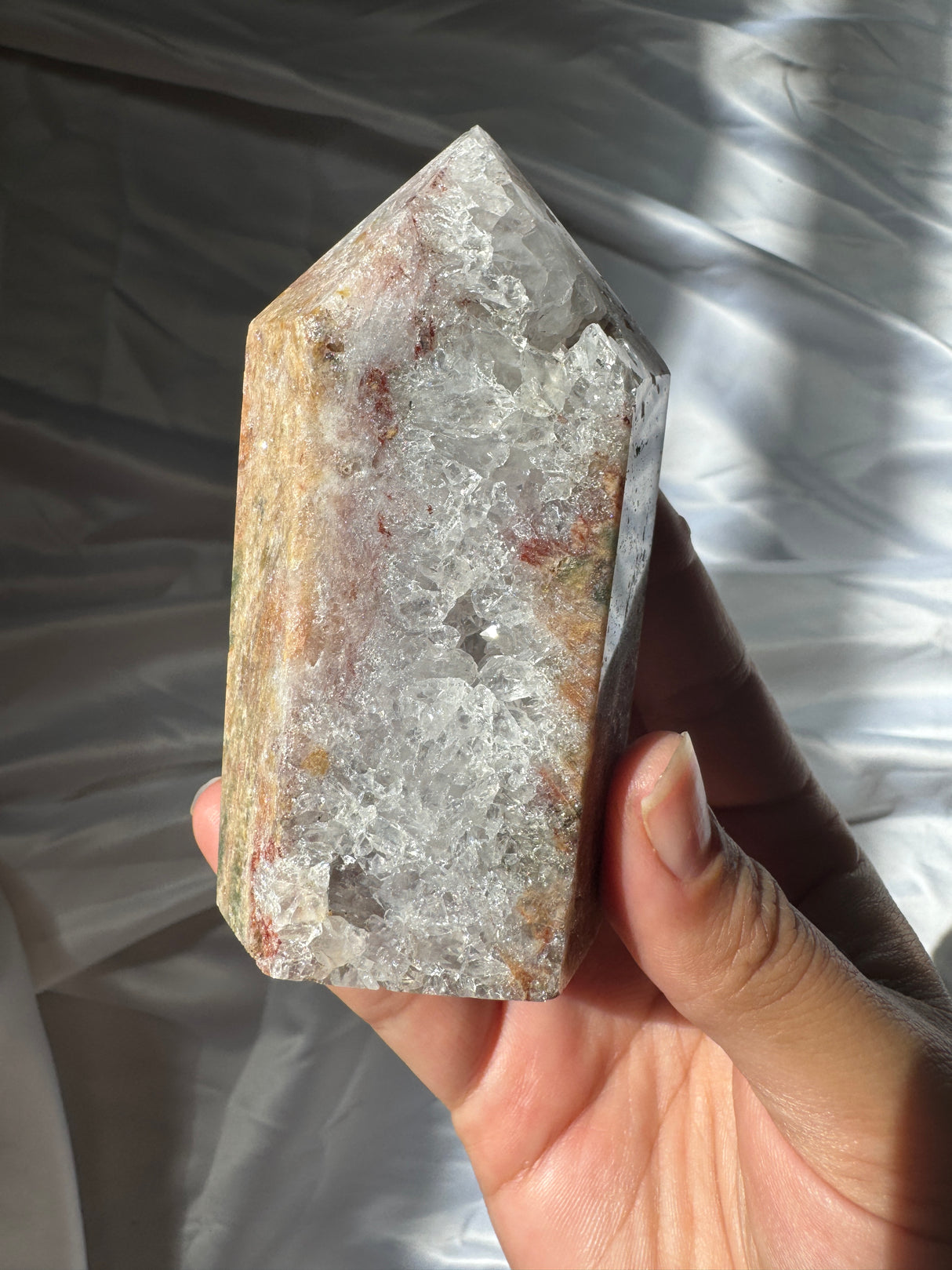 Pink Amethyst Tower with Quartz