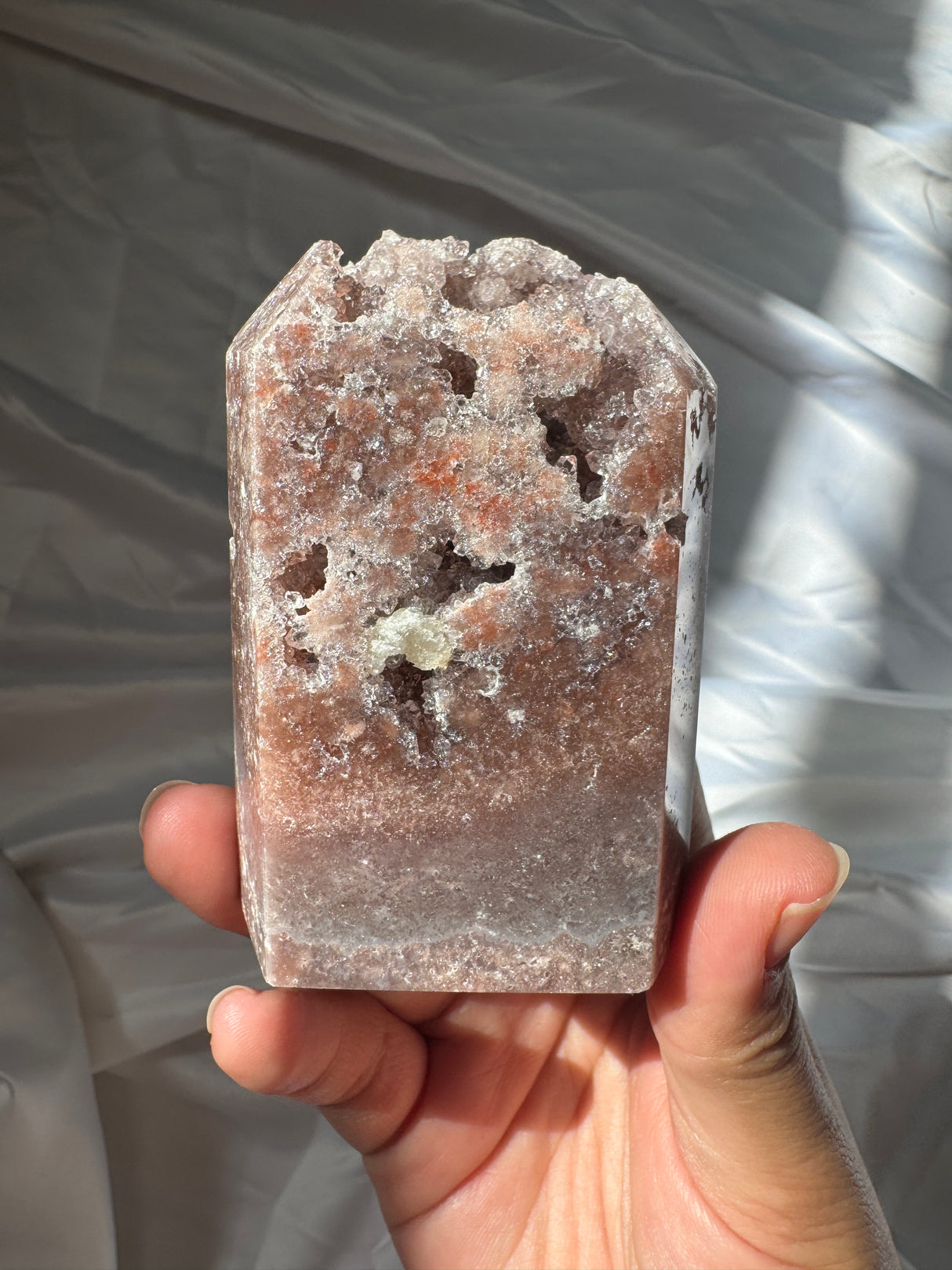 Druzy Pink Amethyst Tower