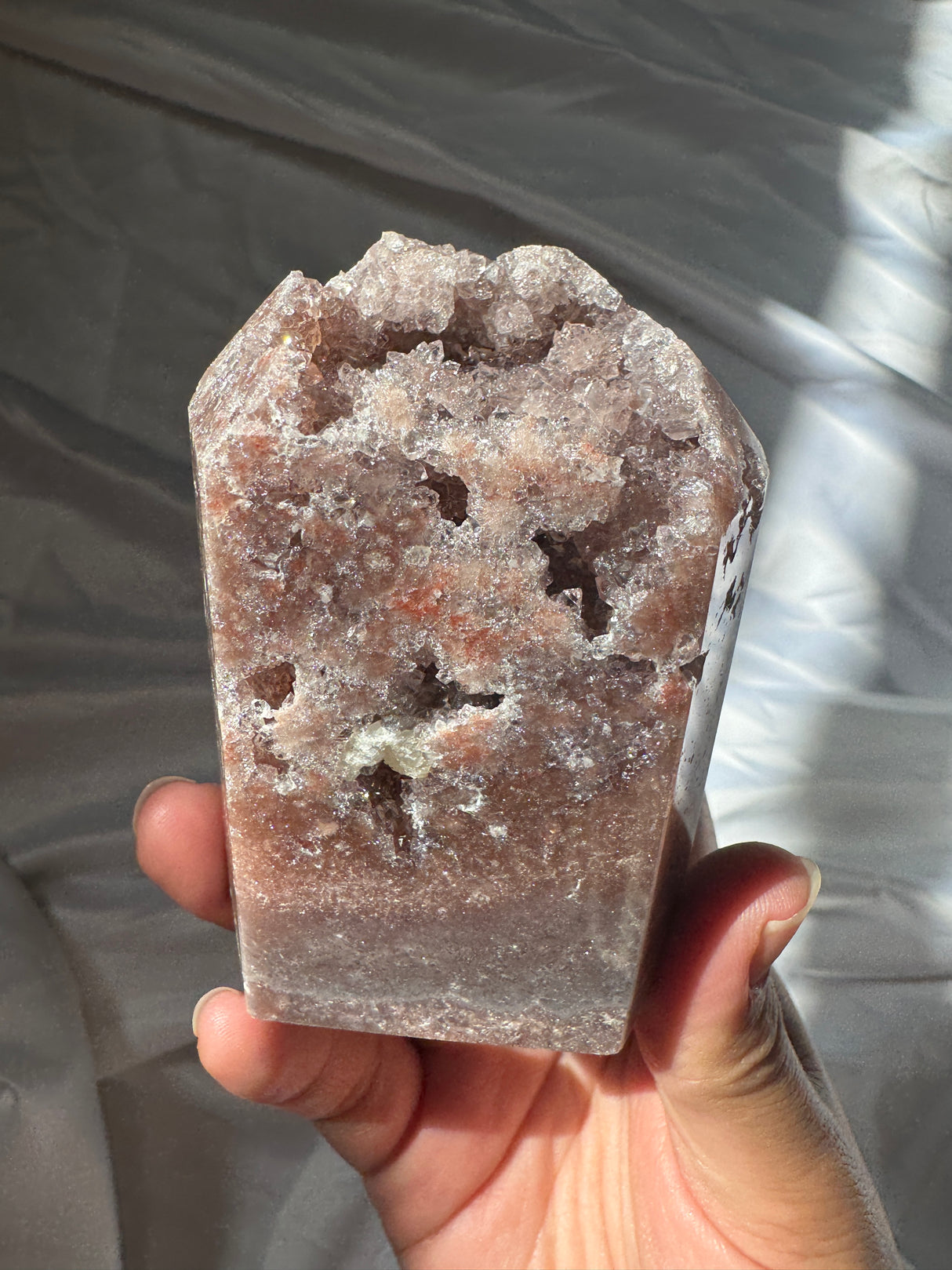 Druzy Pink Amethyst Tower