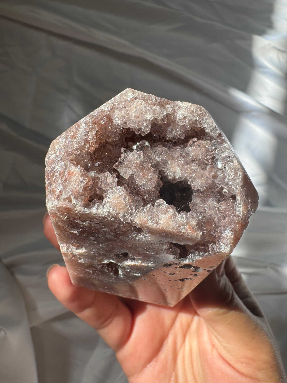 Druzy Pink Amethyst Tower