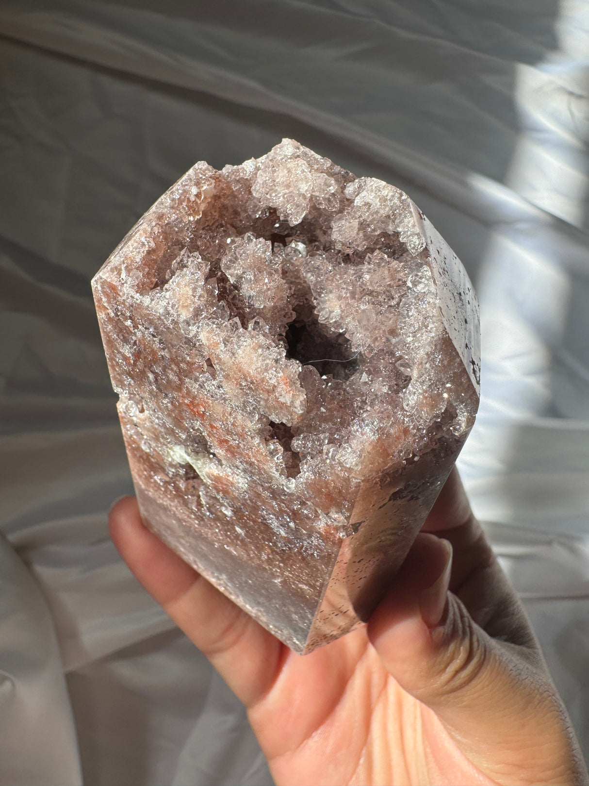 Druzy Pink Amethyst Tower