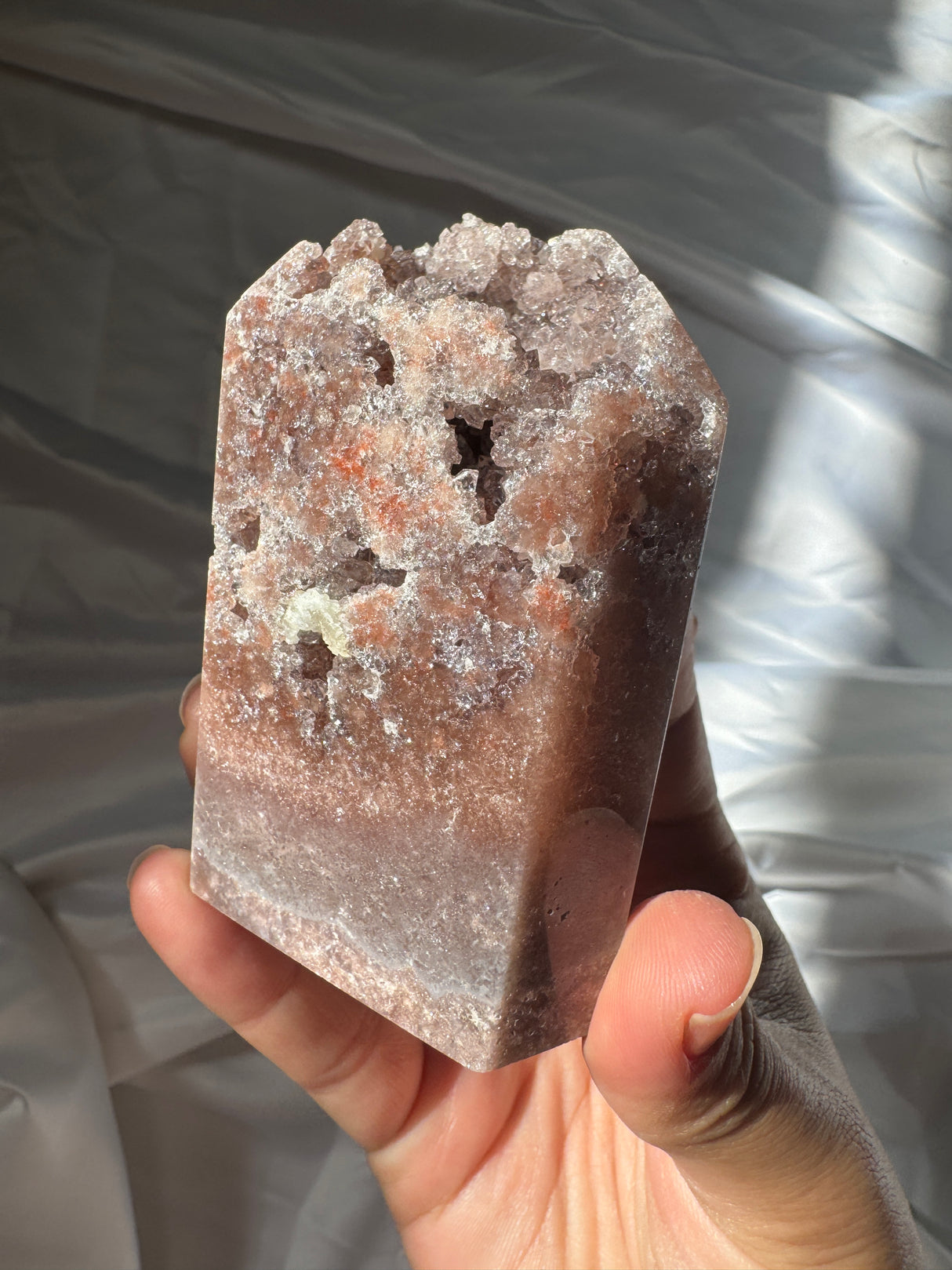 Druzy Pink Amethyst Tower