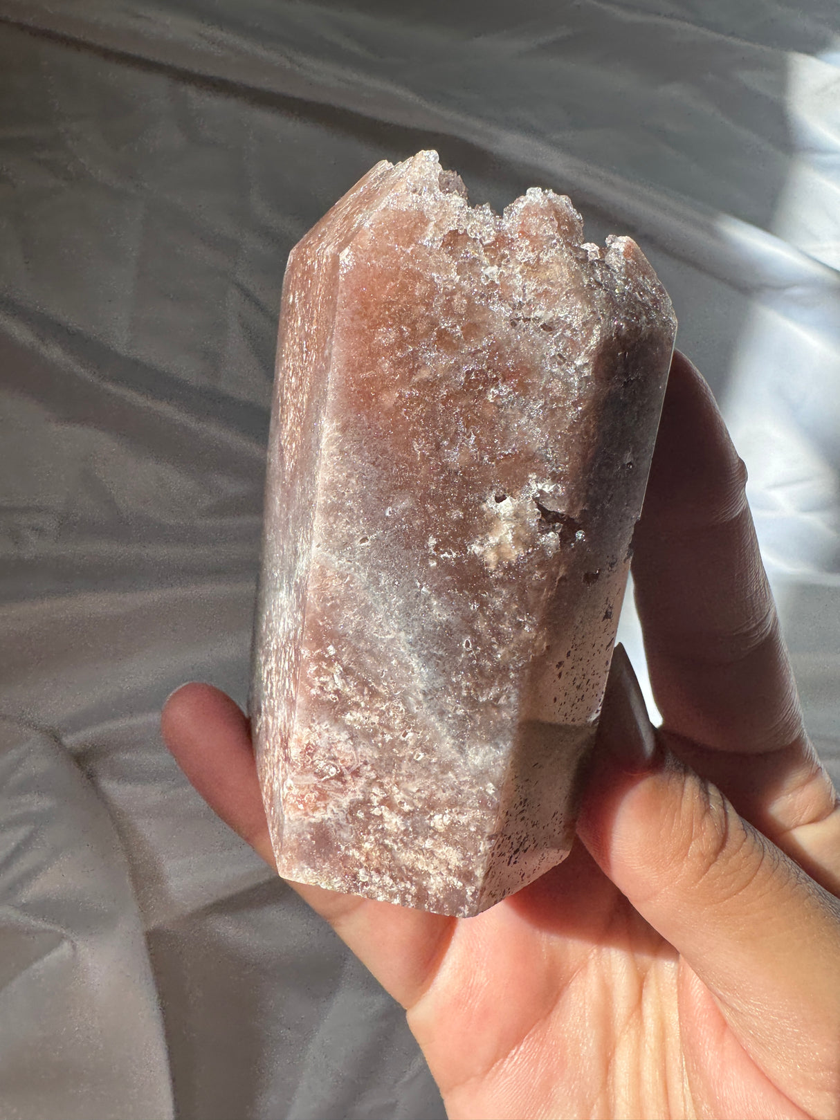 Druzy Pink Amethyst Tower