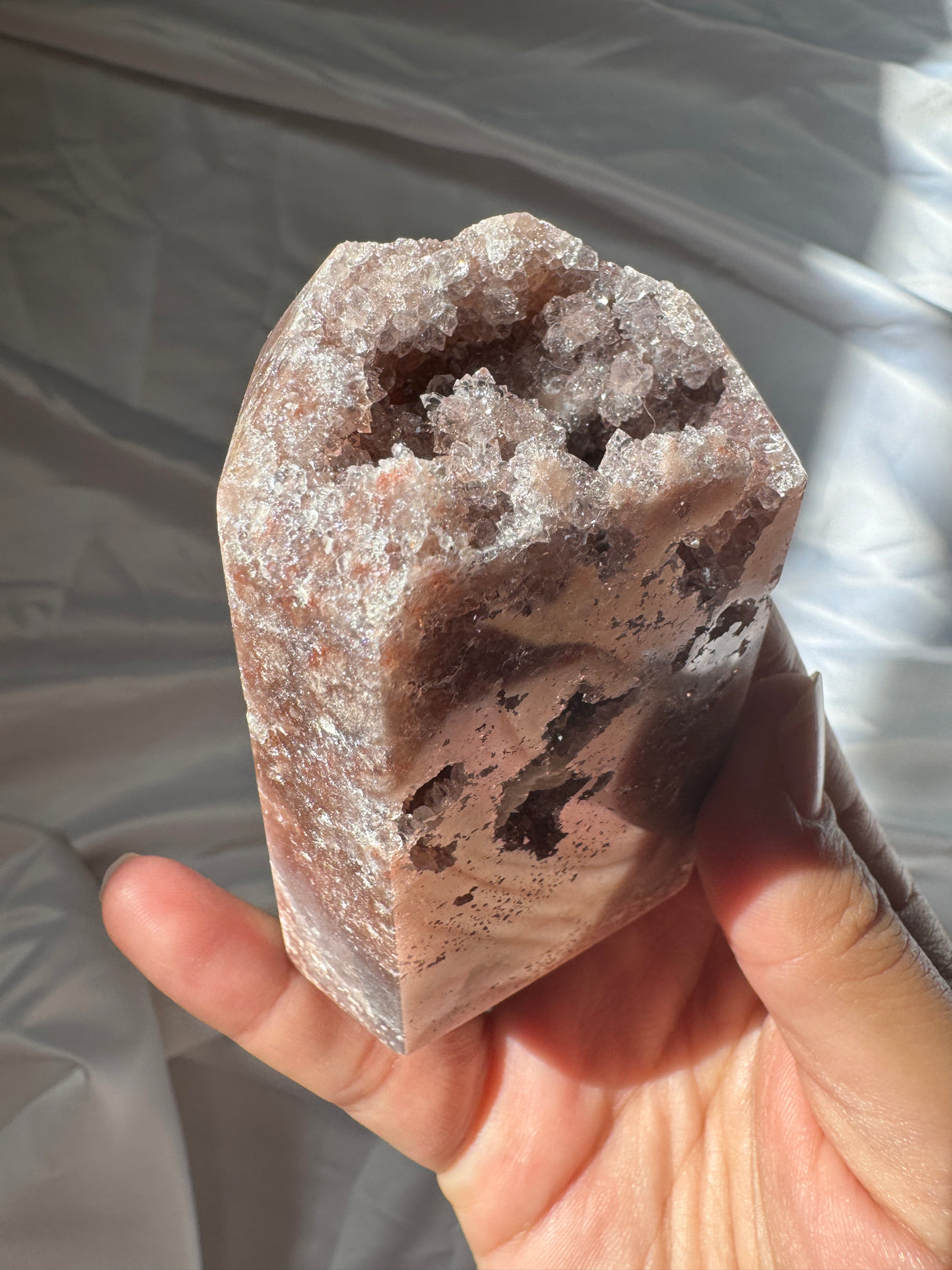 Druzy Pink Amethyst Tower