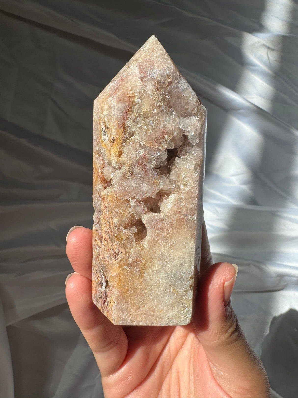 Druzy Pink Amethyst Tower