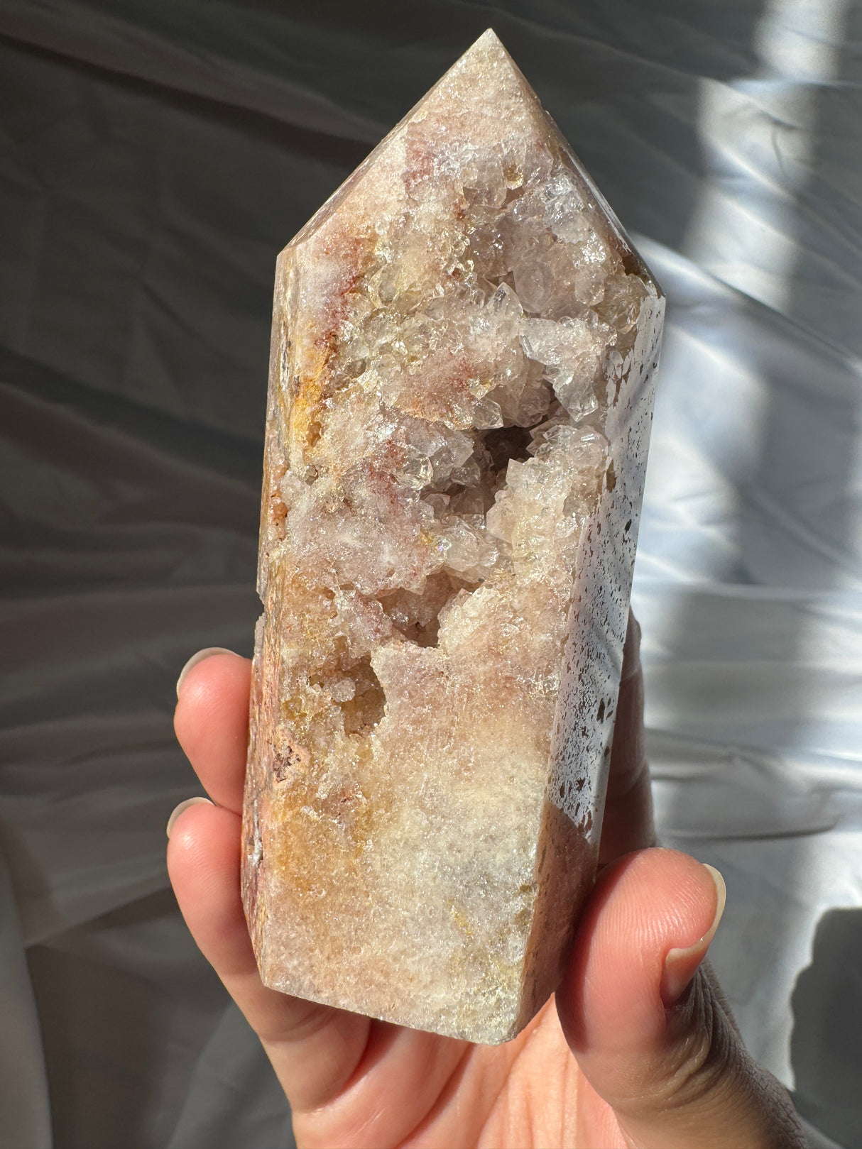 Druzy Pink Amethyst Tower