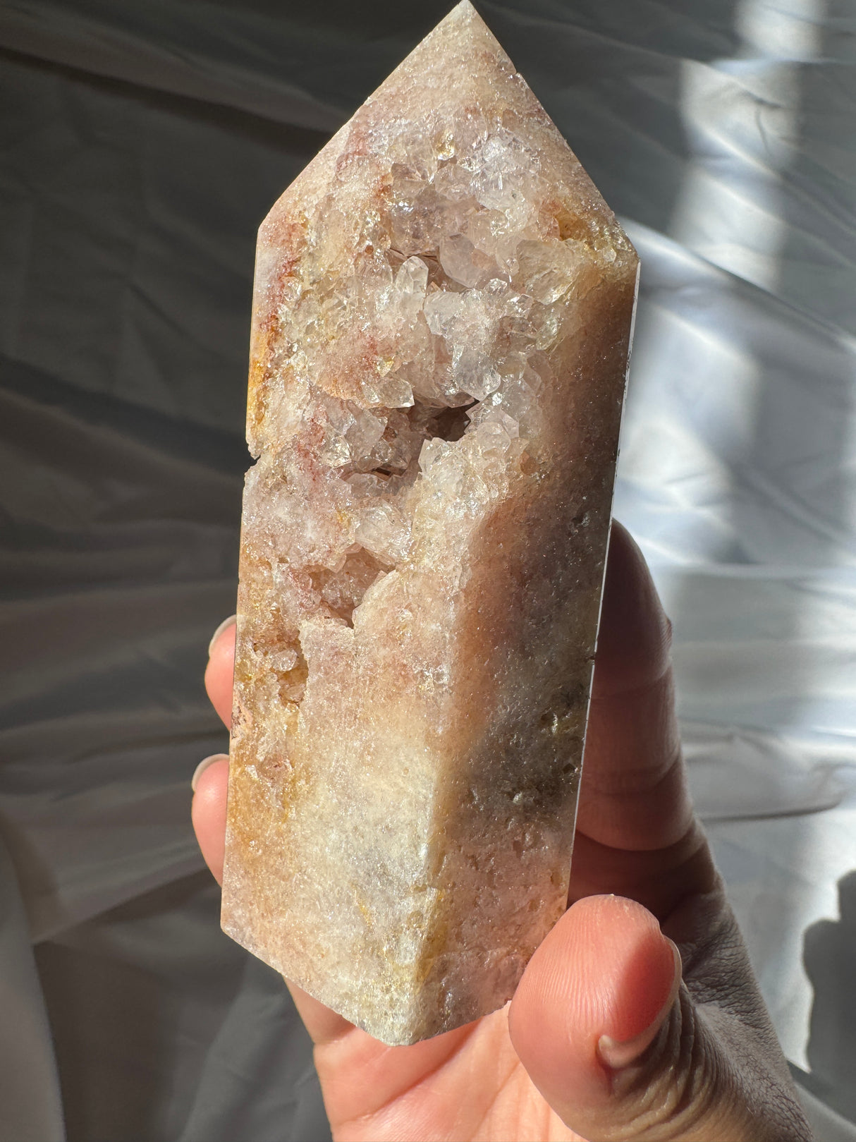 Druzy Pink Amethyst Tower