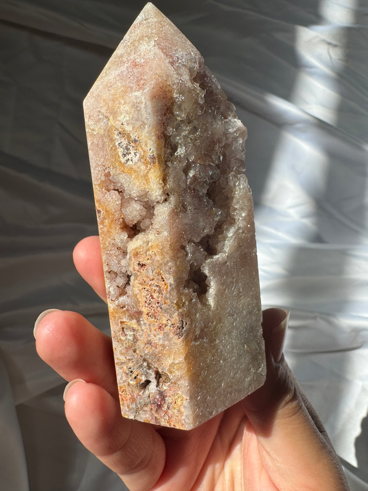 Druzy Pink Amethyst Tower