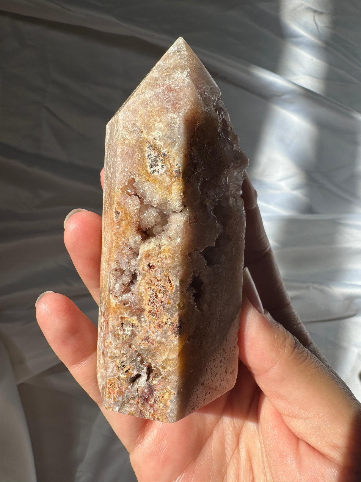 Druzy Pink Amethyst Tower