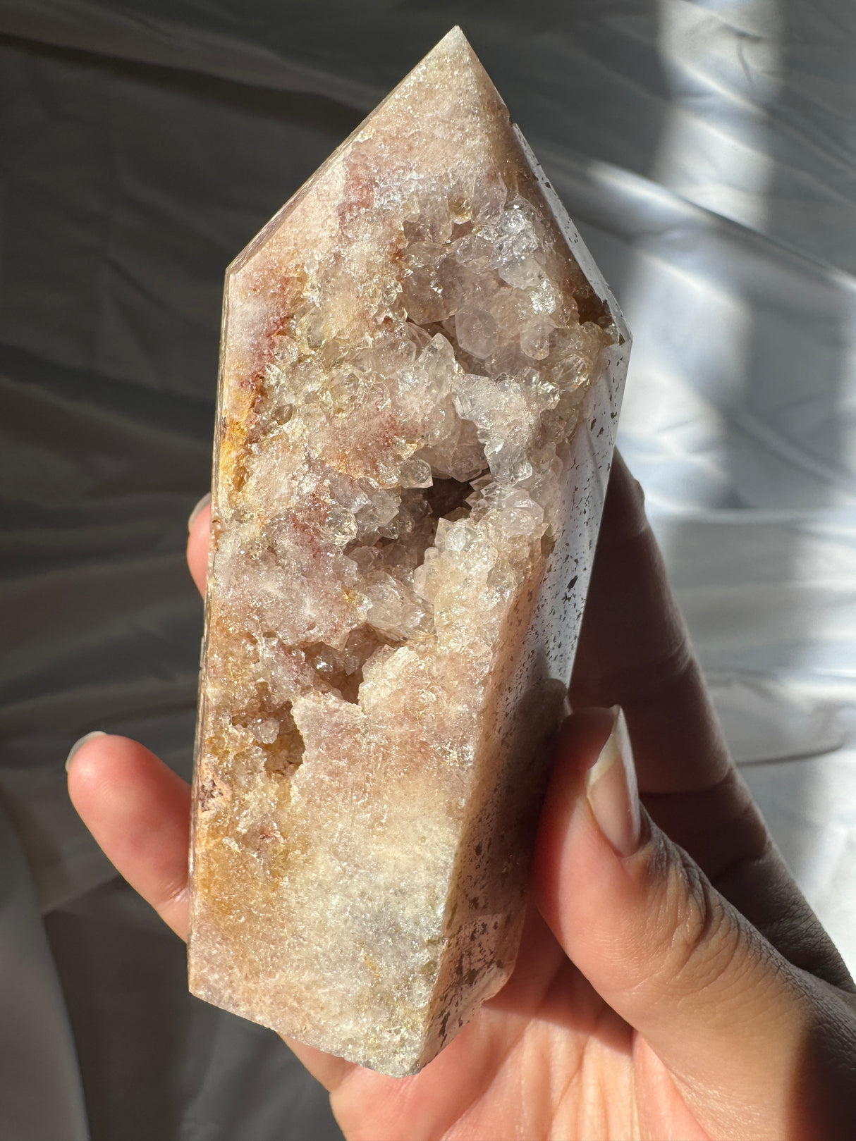 Druzy Pink Amethyst Tower