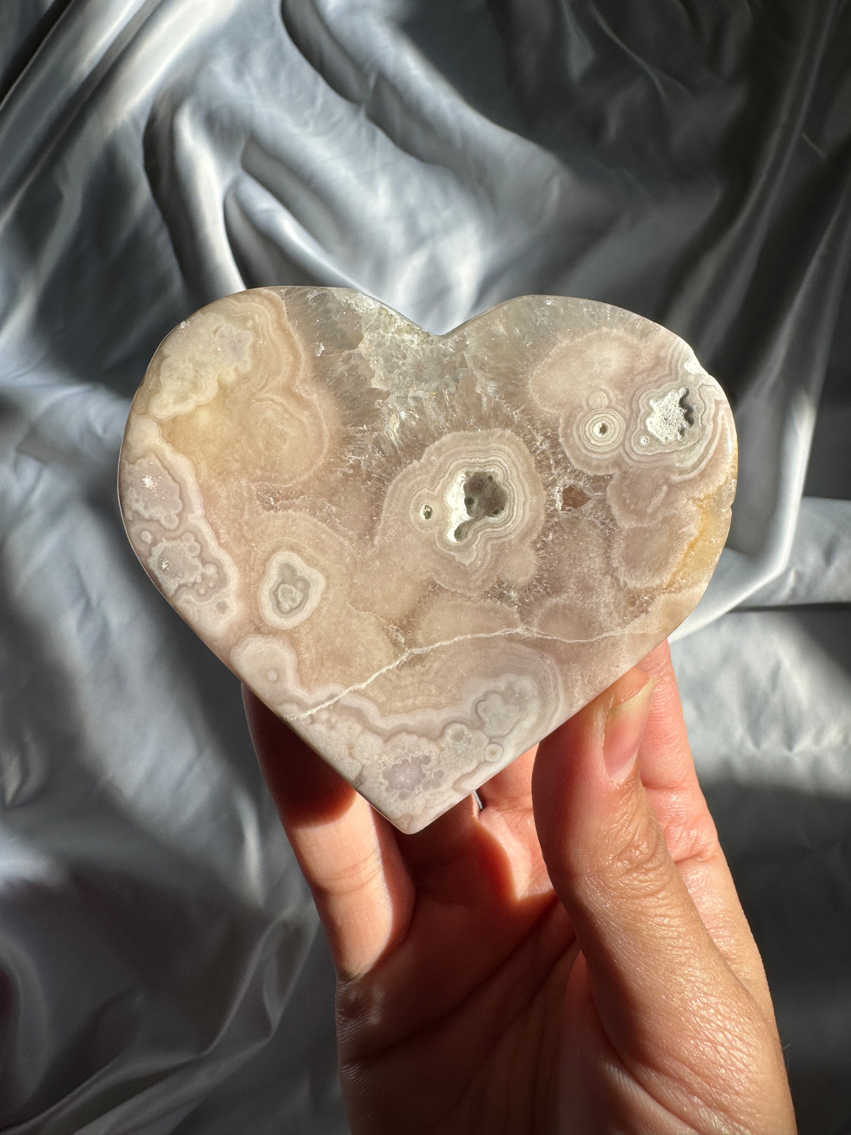 Flower Agate Heart