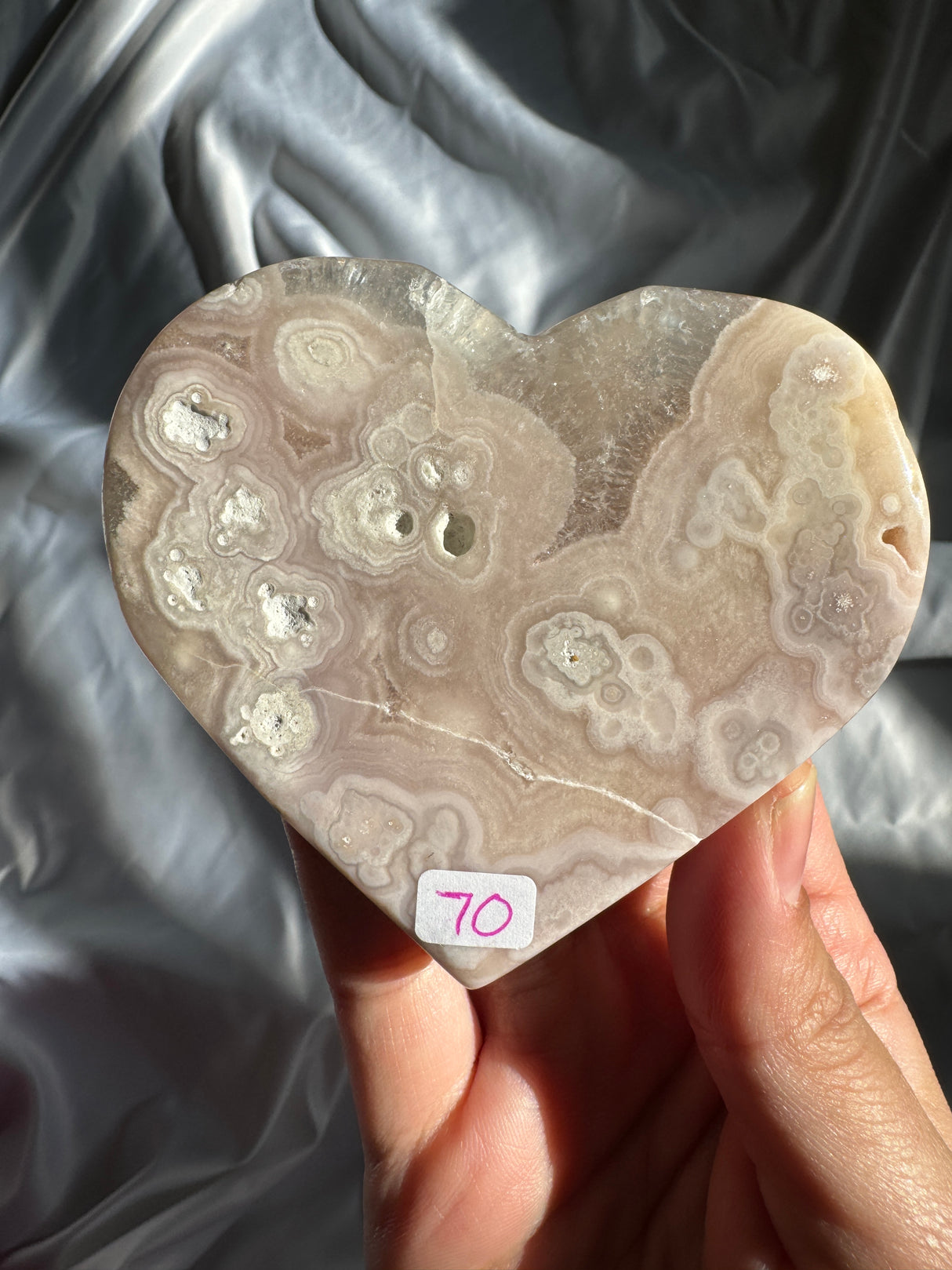 Flower Agate Heart