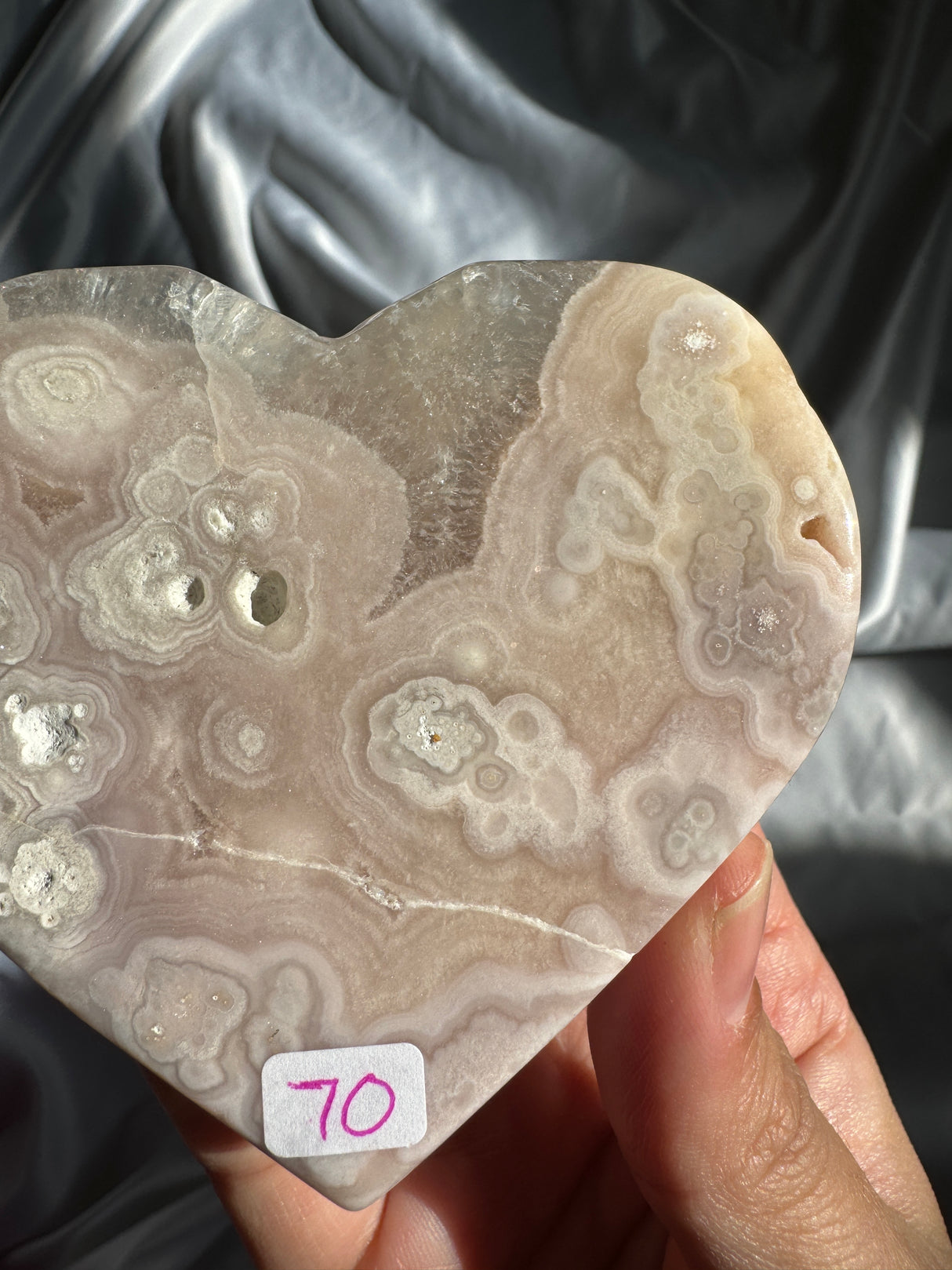 Flower Agate Heart