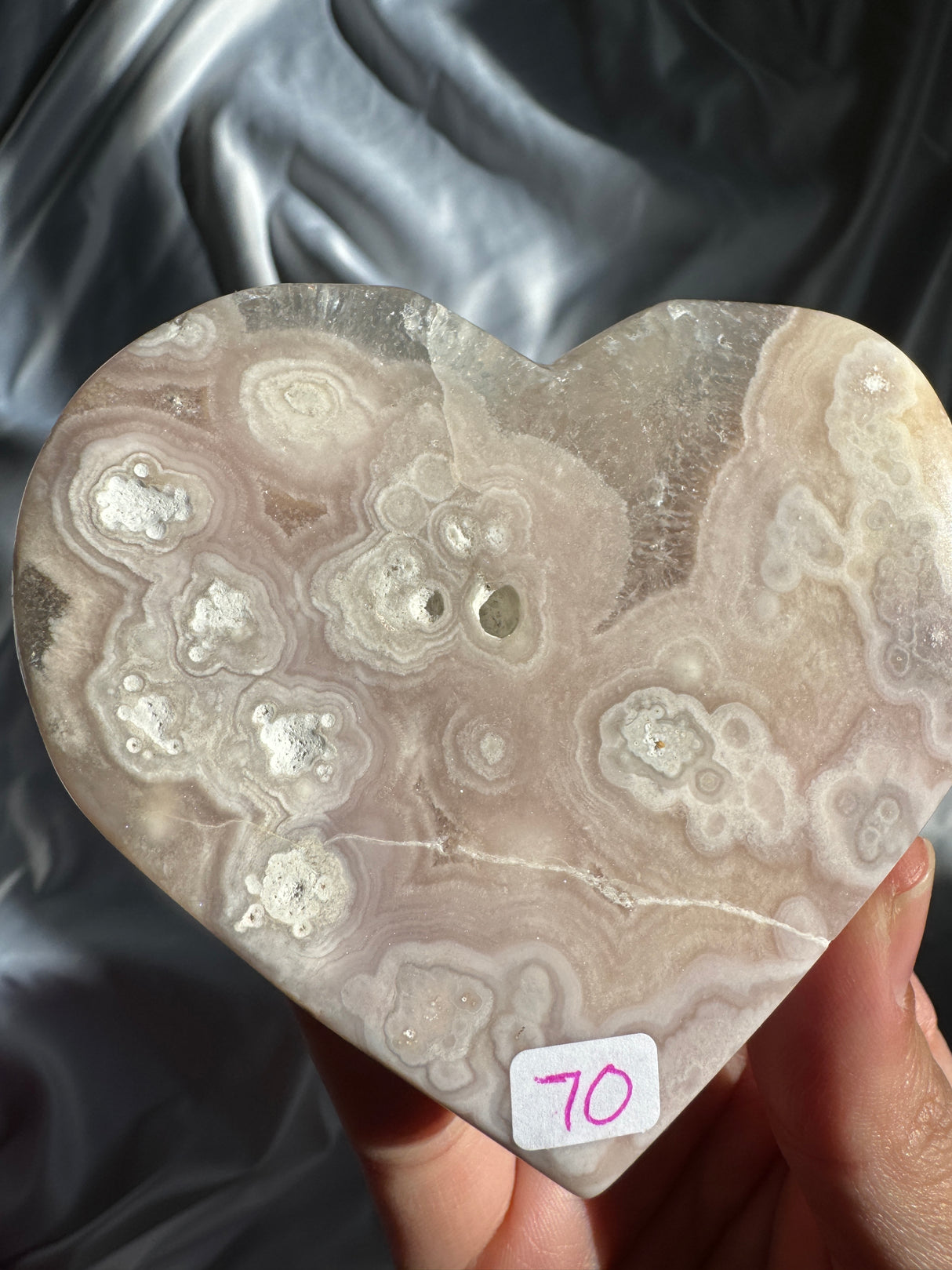Flower Agate Heart
