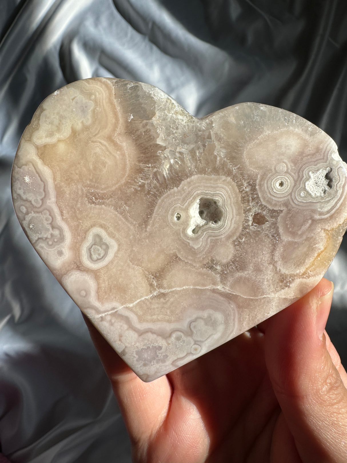 Flower Agate Heart