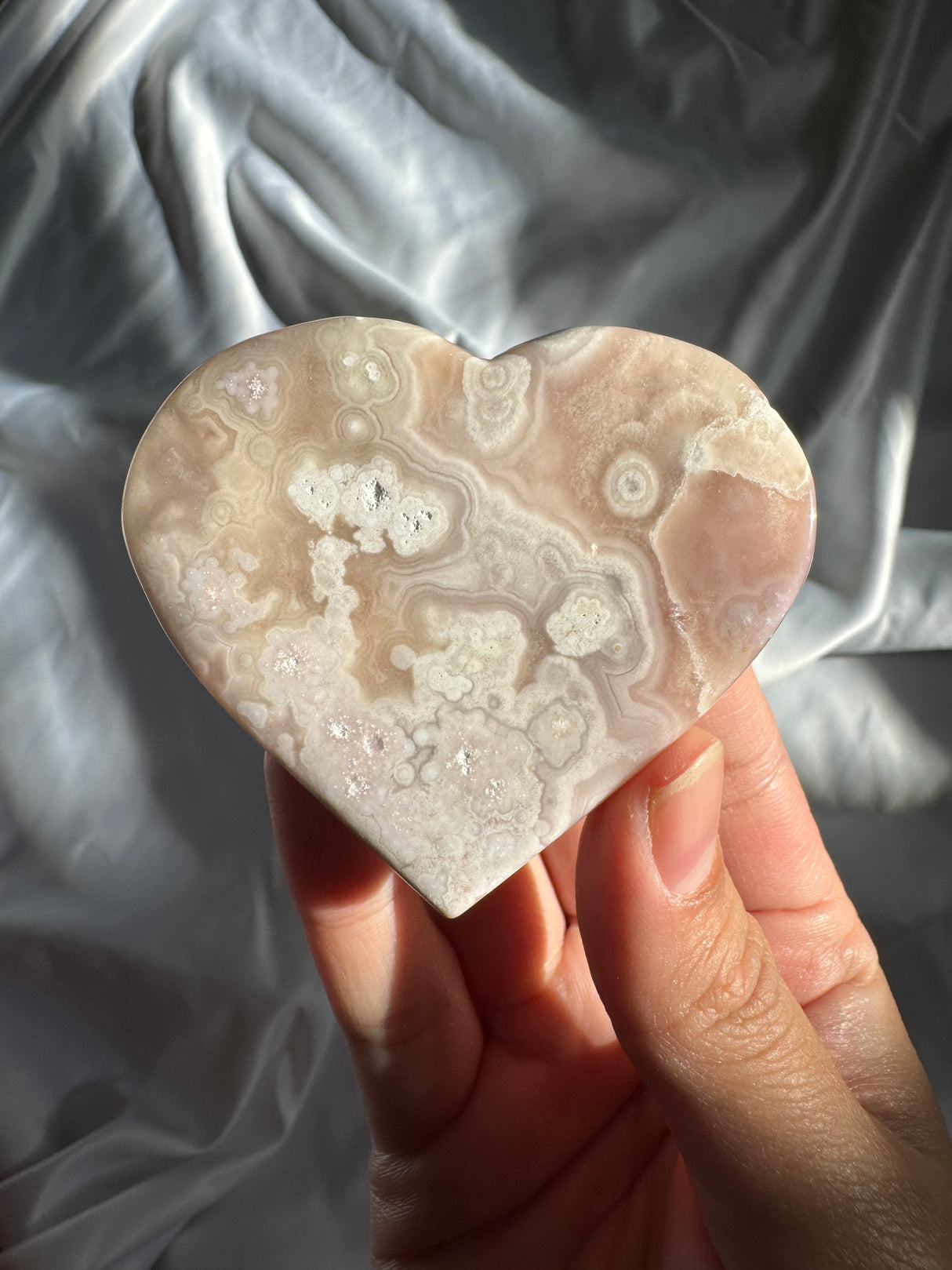 Flower Agate Heart