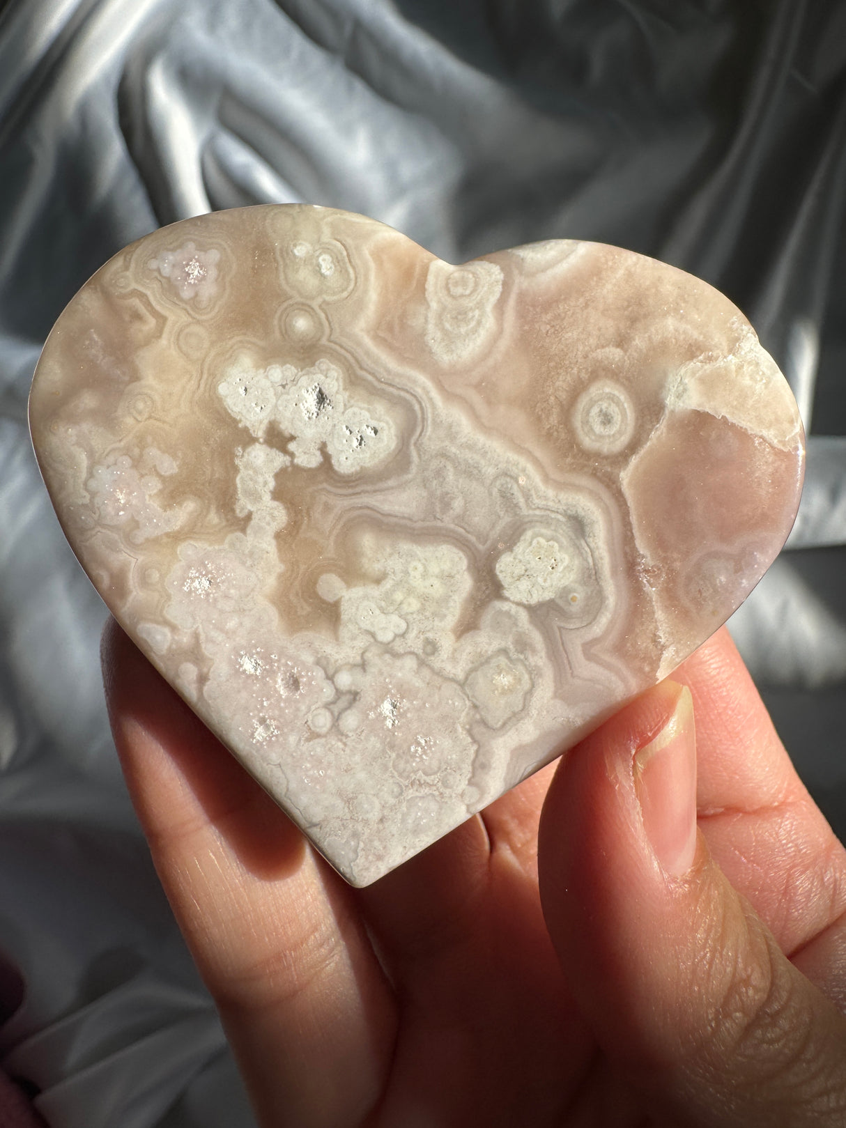 Flower Agate Heart