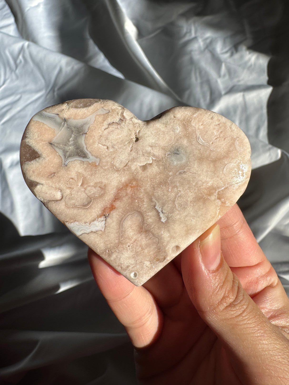Flower Agate Heart