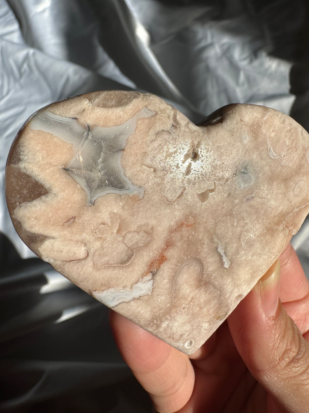 Flower Agate Heart