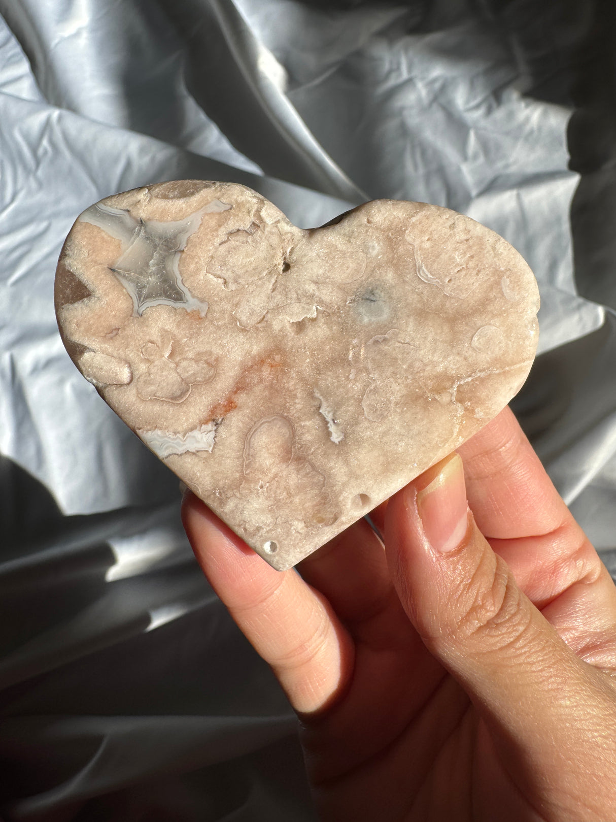 Flower Agate Heart