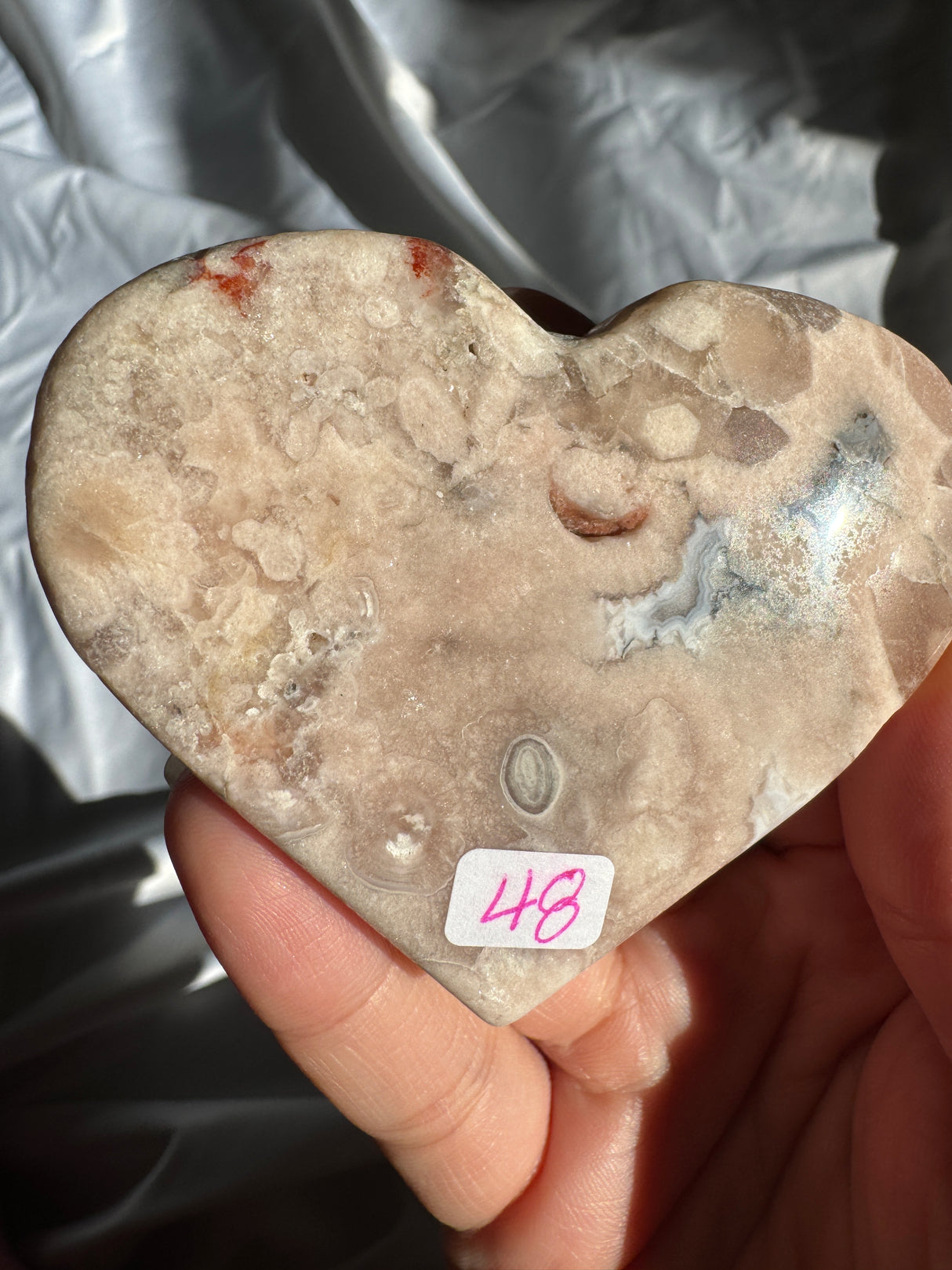 Flower Agate Heart