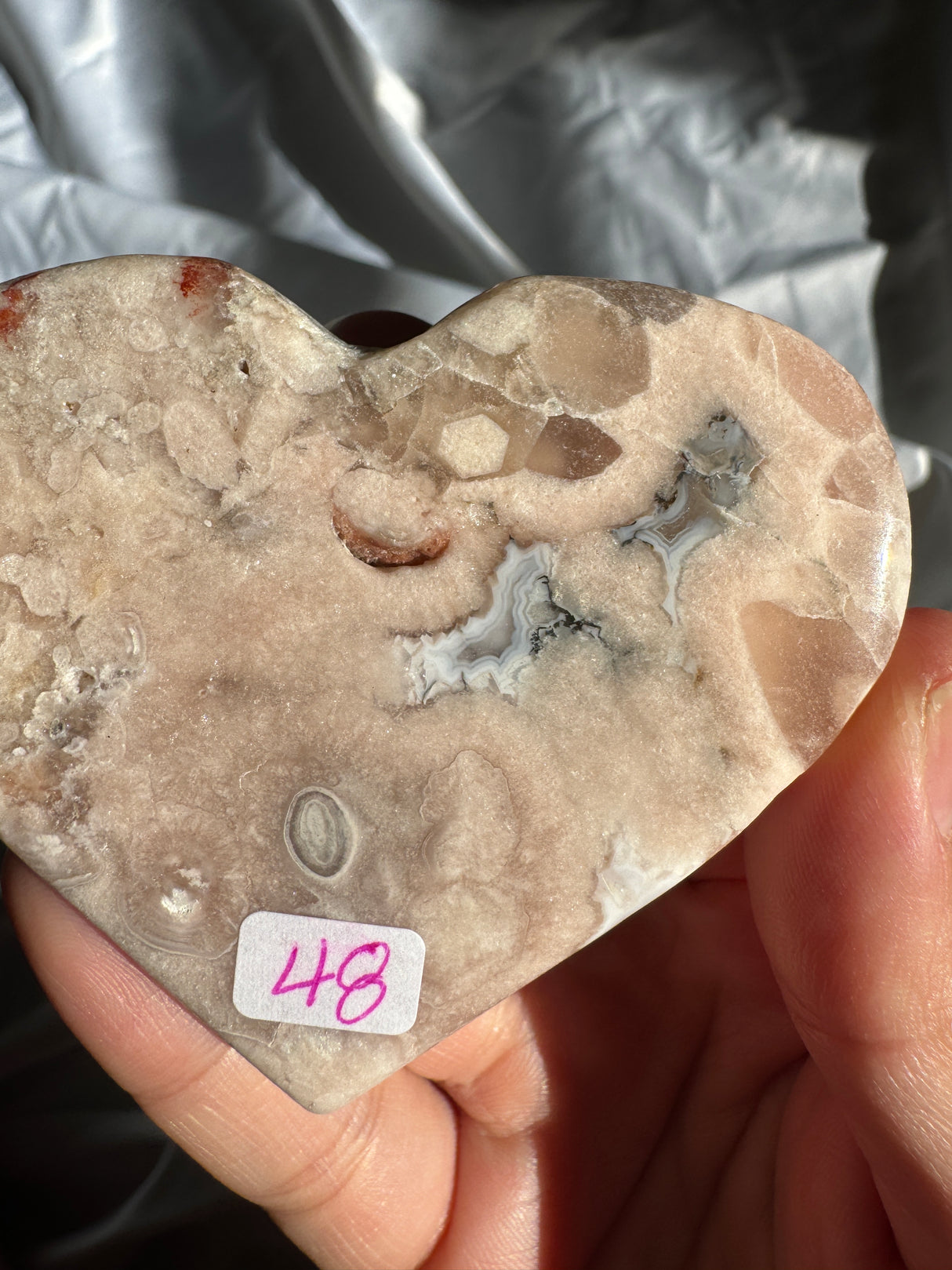 Flower Agate Heart