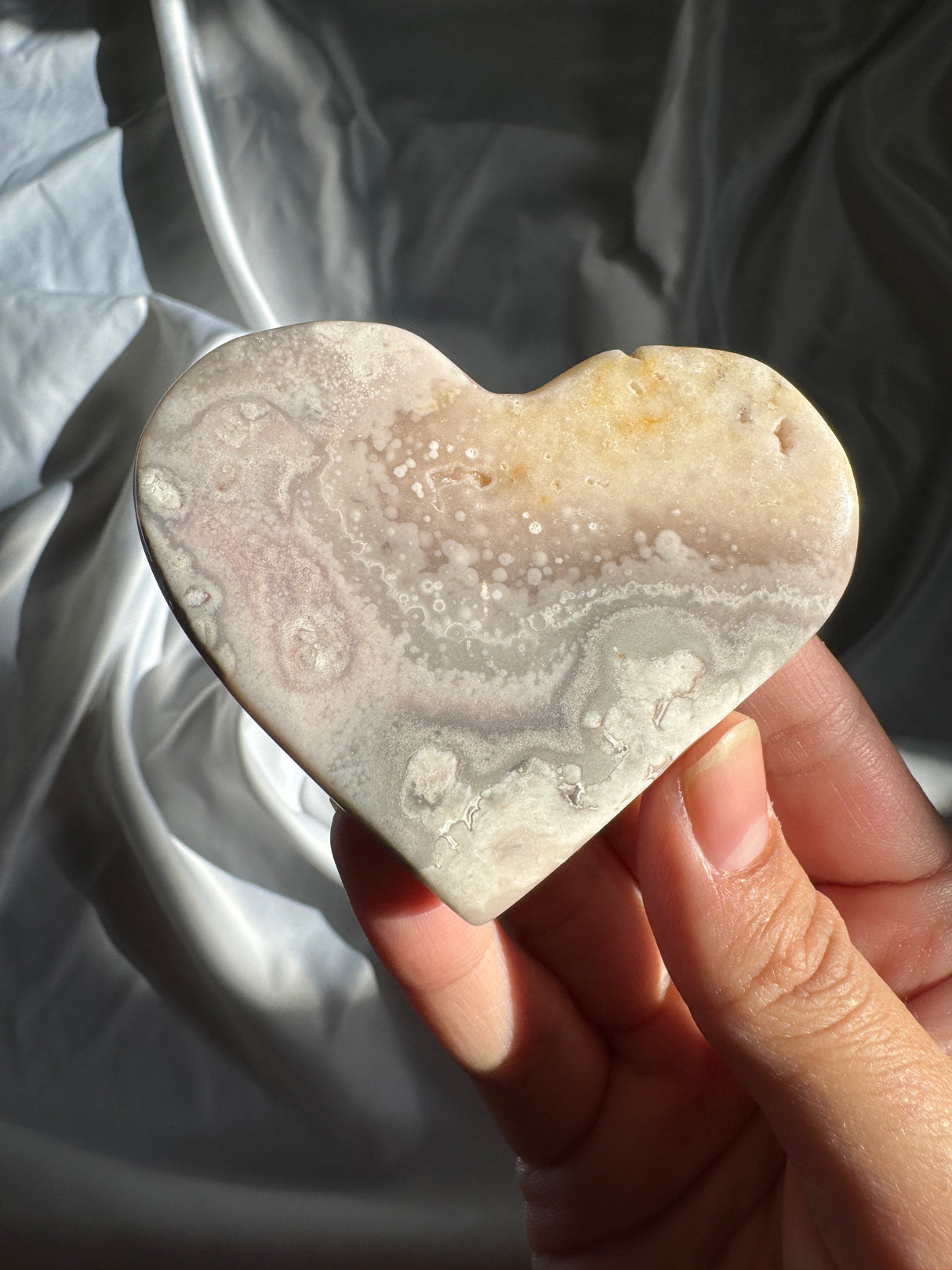 Flower Agate Heart