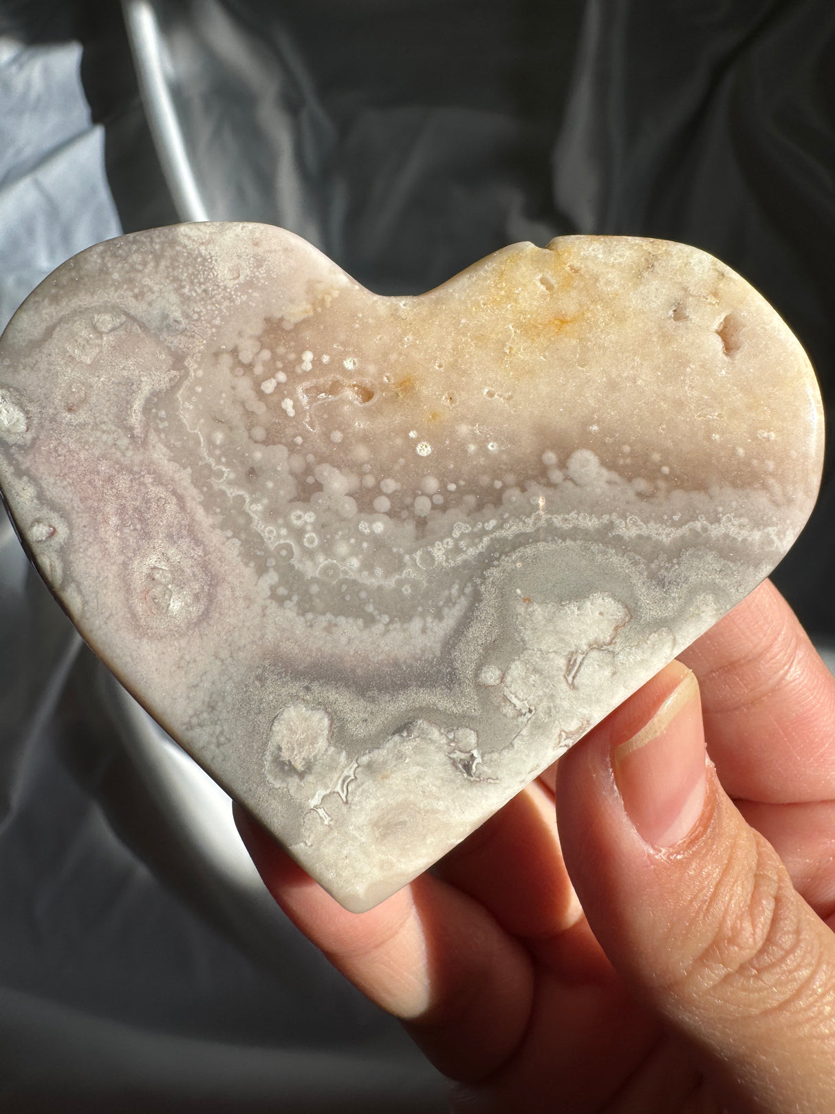 Flower Agate Heart