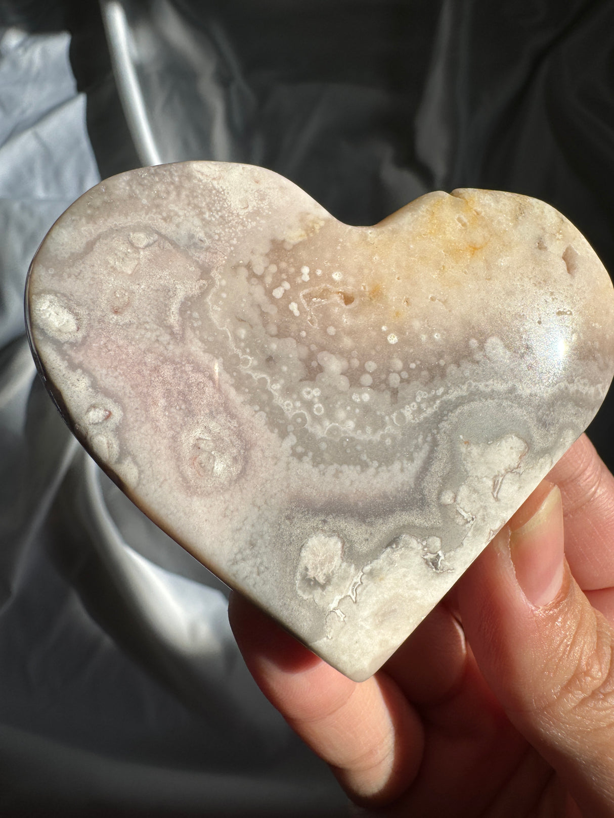 Flower Agate Heart