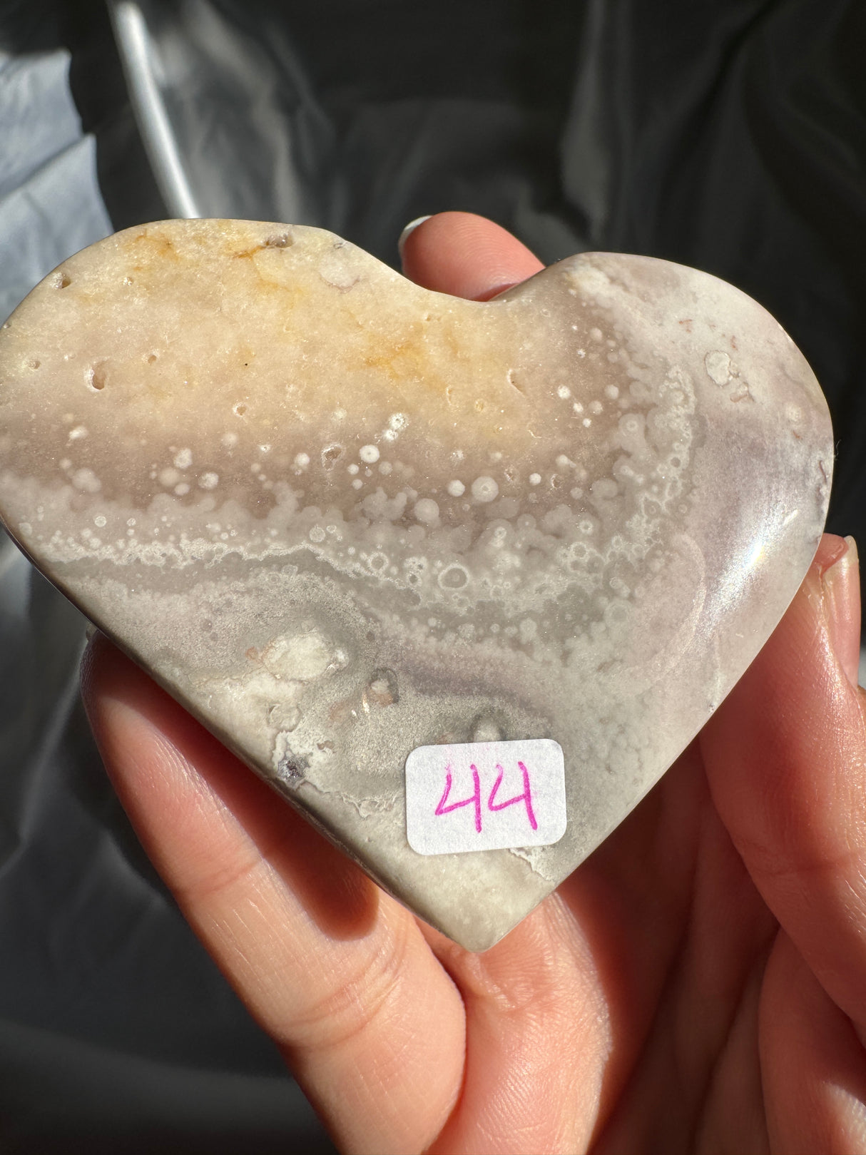 Flower Agate Heart