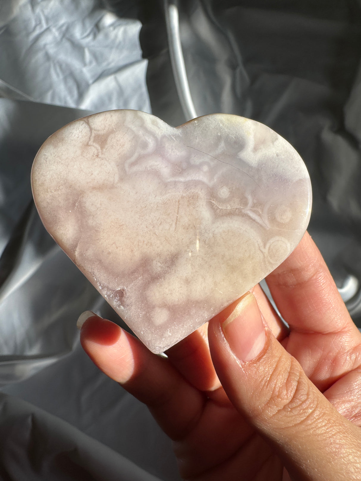 Flower Agate Heart