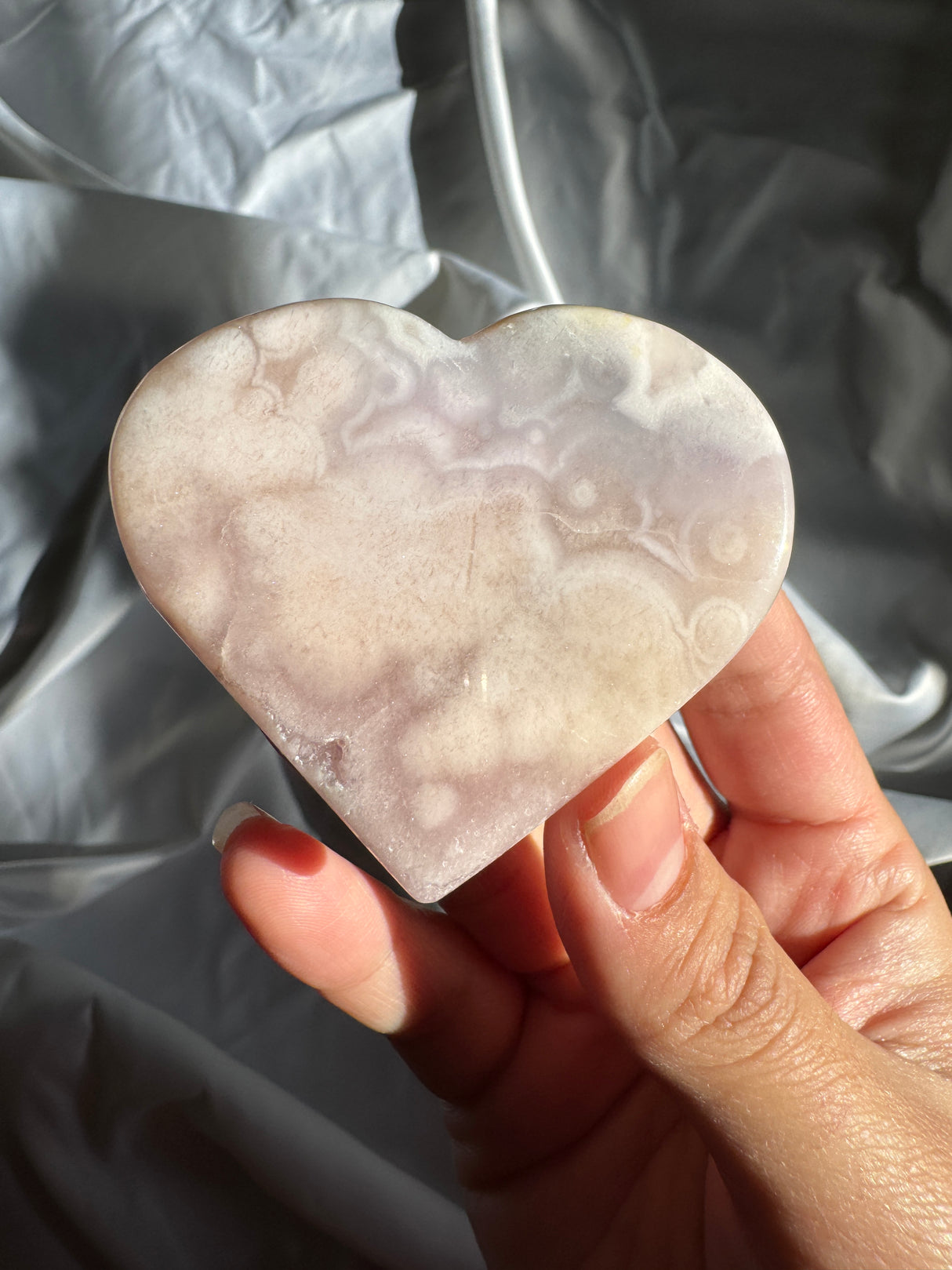 Flower Agate Heart