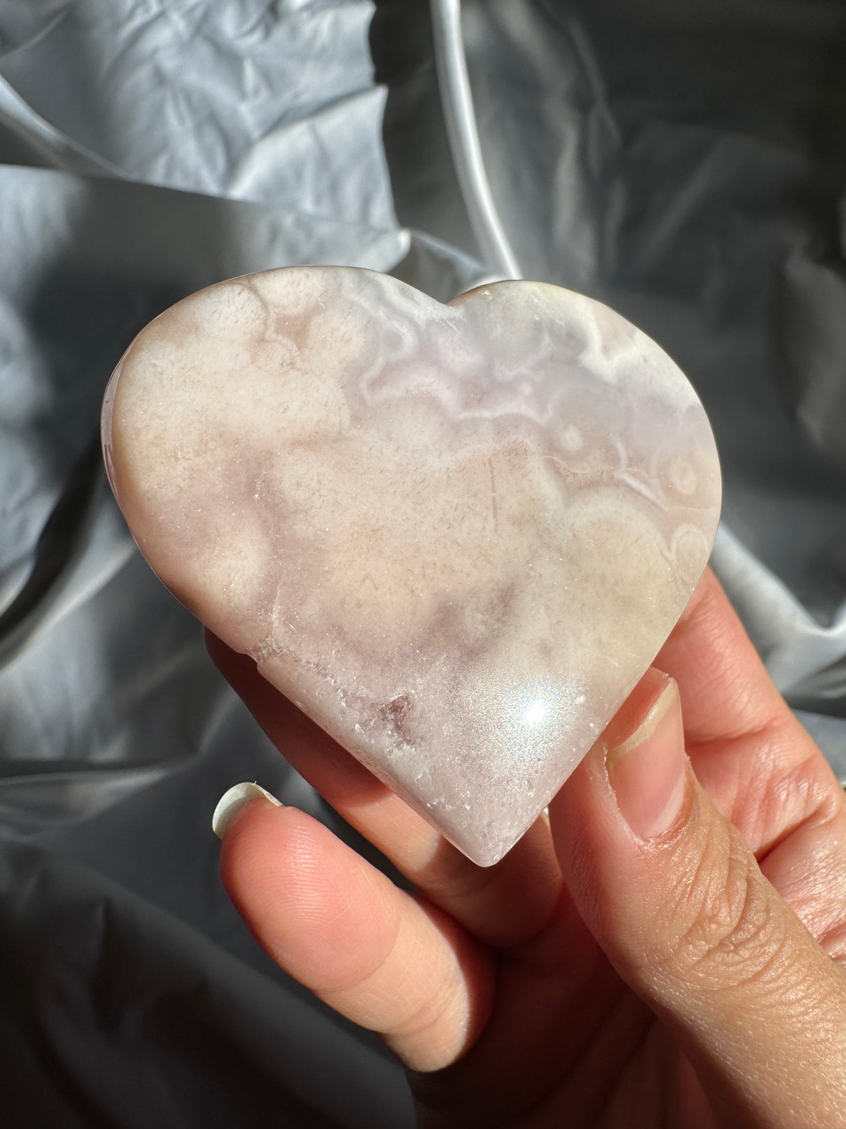 Flower Agate Heart