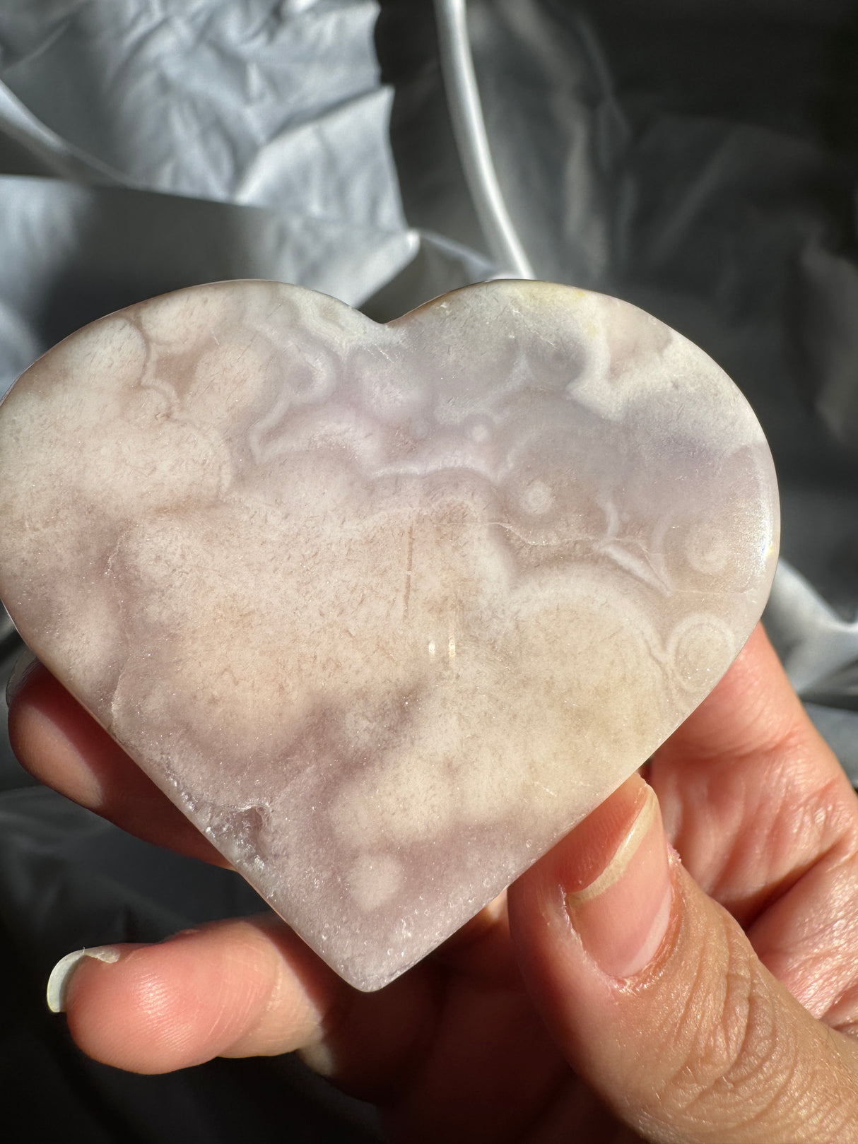 Flower Agate Heart