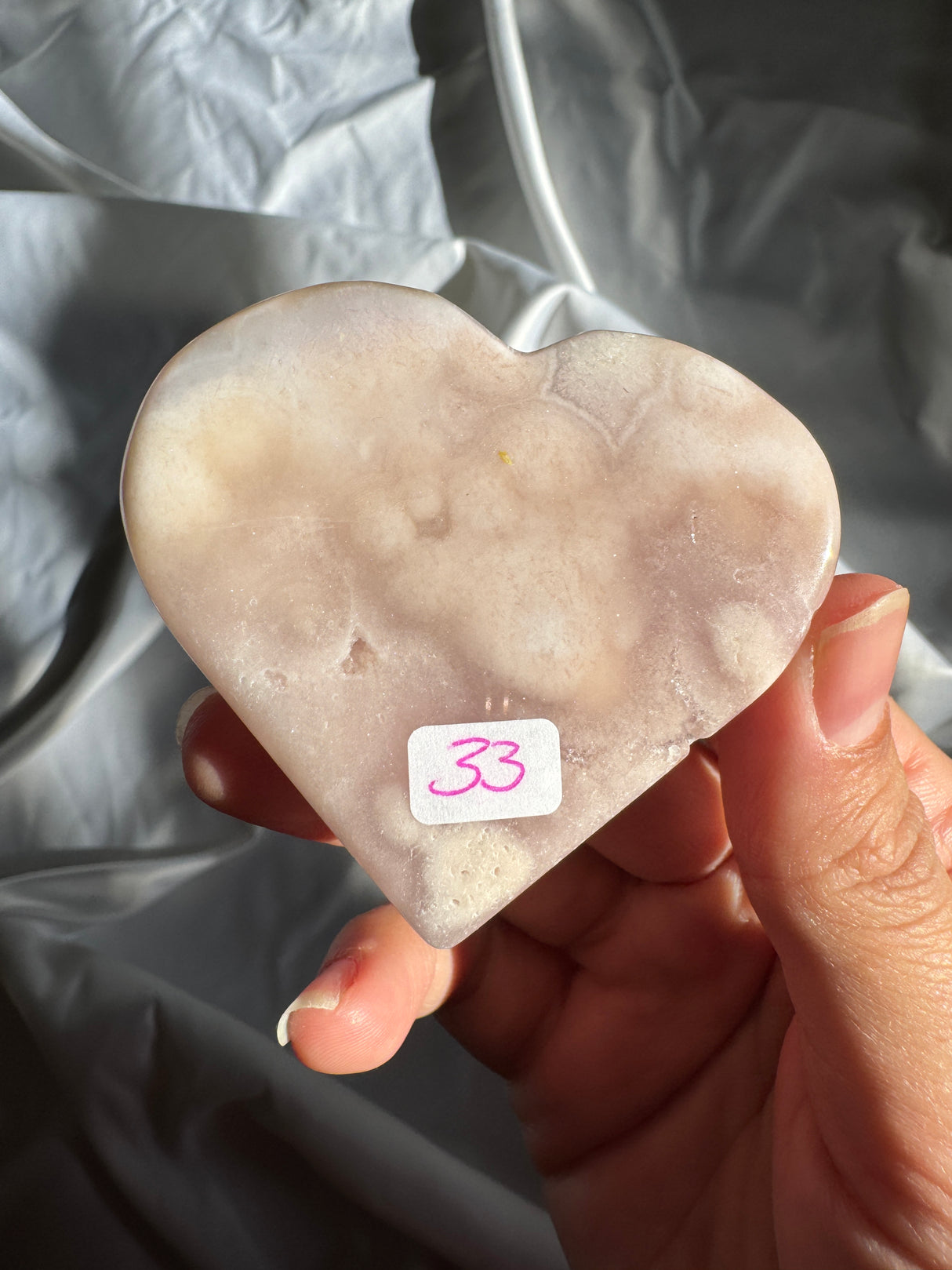 Flower Agate Heart