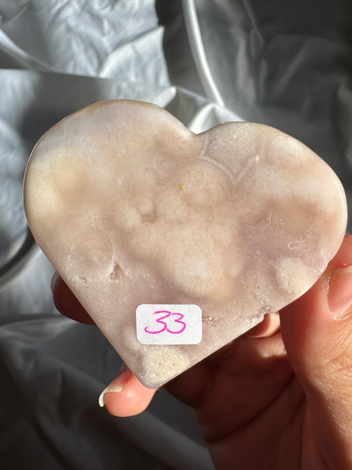 Flower Agate Heart