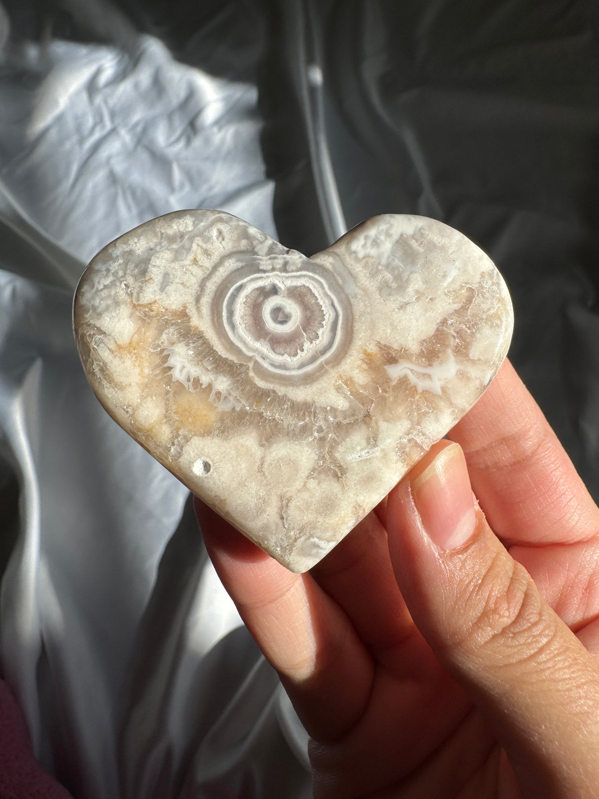 Flower Agate Heart
