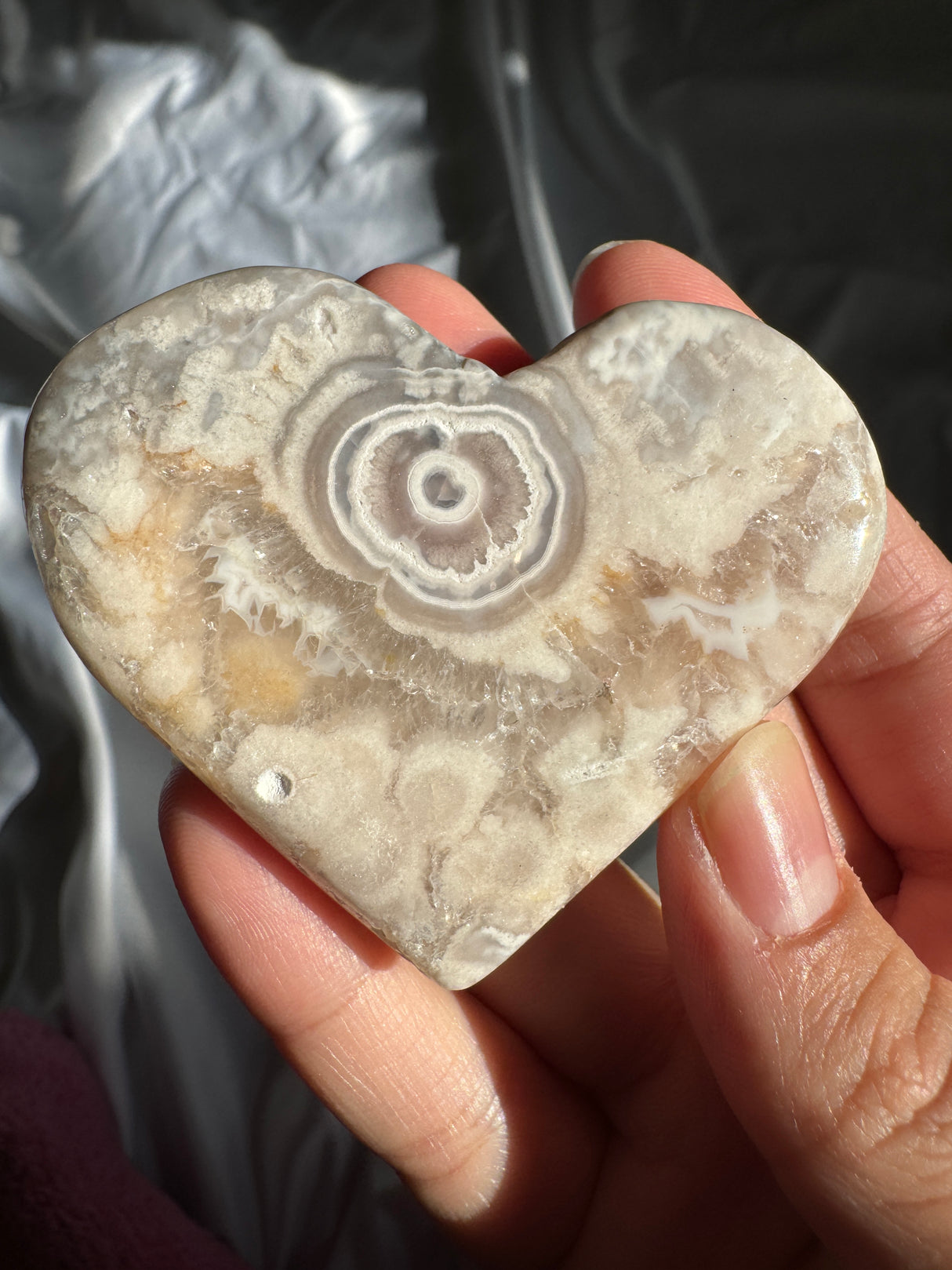 Flower Agate Heart
