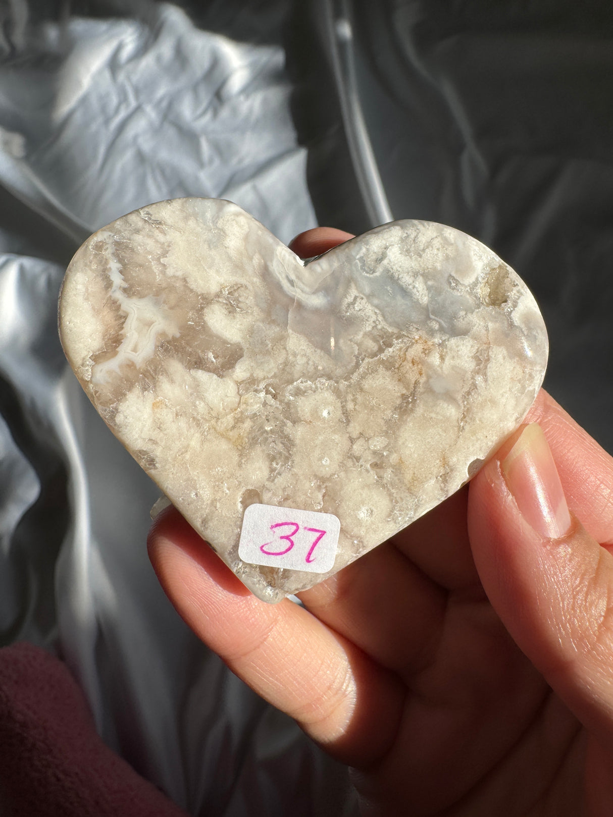 Flower Agate Heart