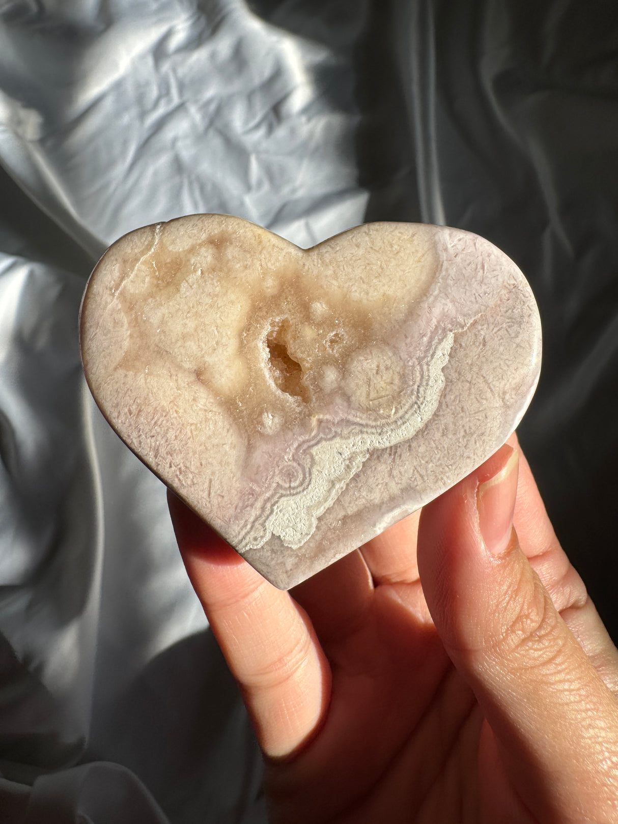 Flower Agate Heart