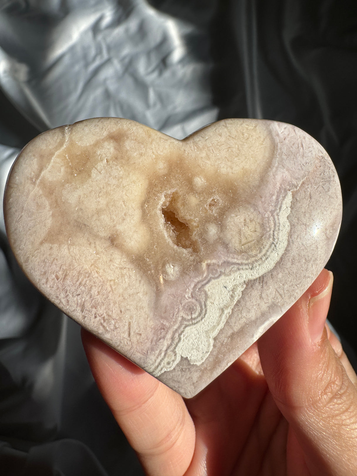 Flower Agate Heart
