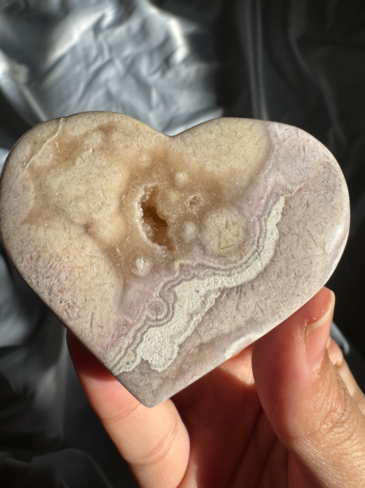 Flower Agate Heart