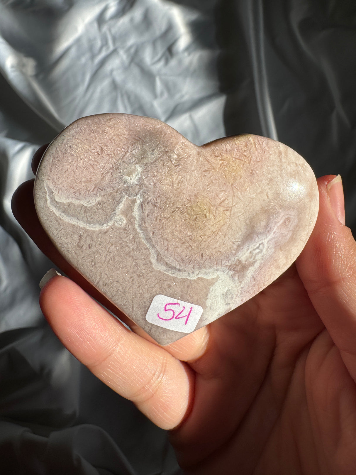 Flower Agate Heart