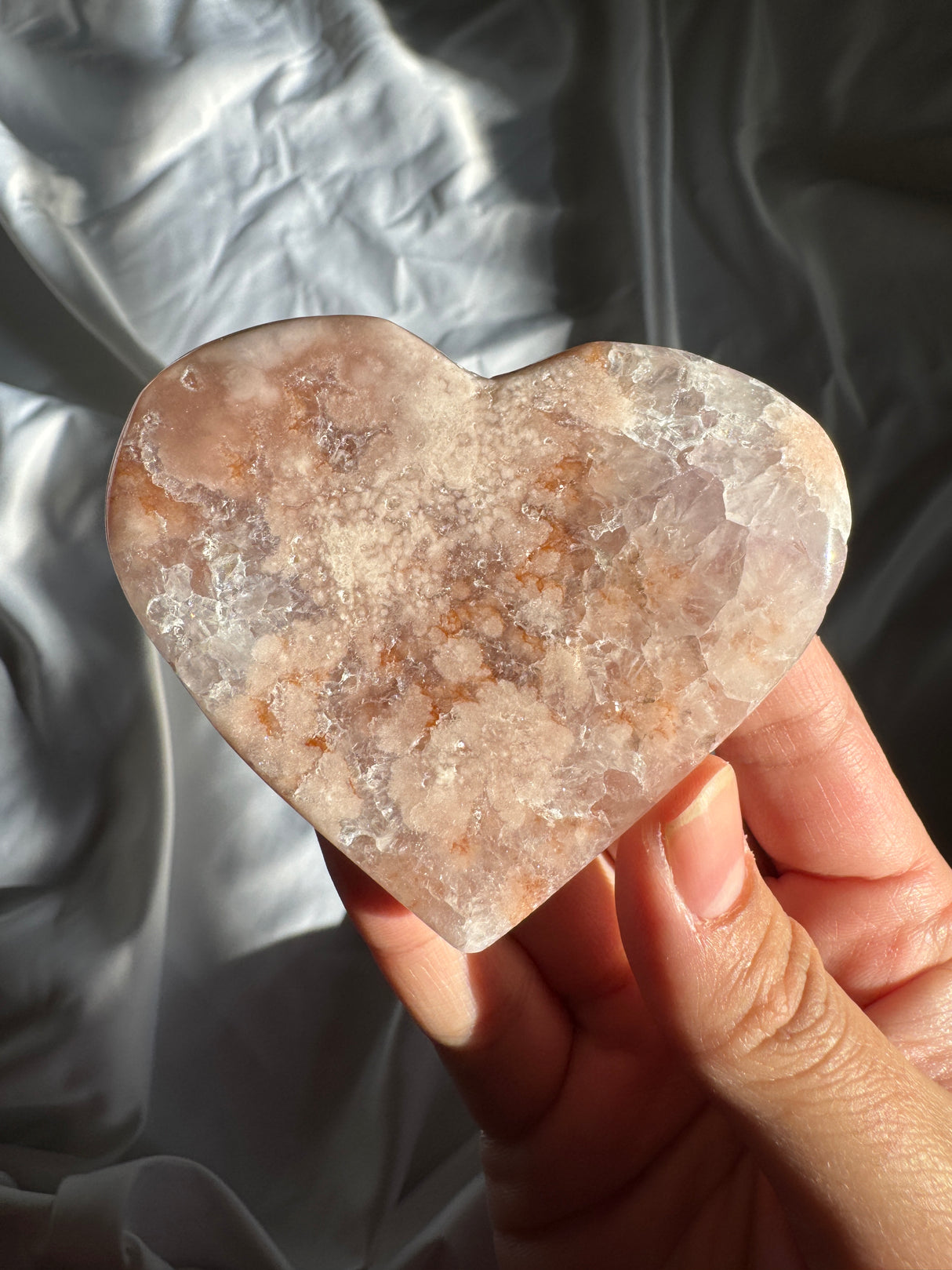 Flower Agate Heart