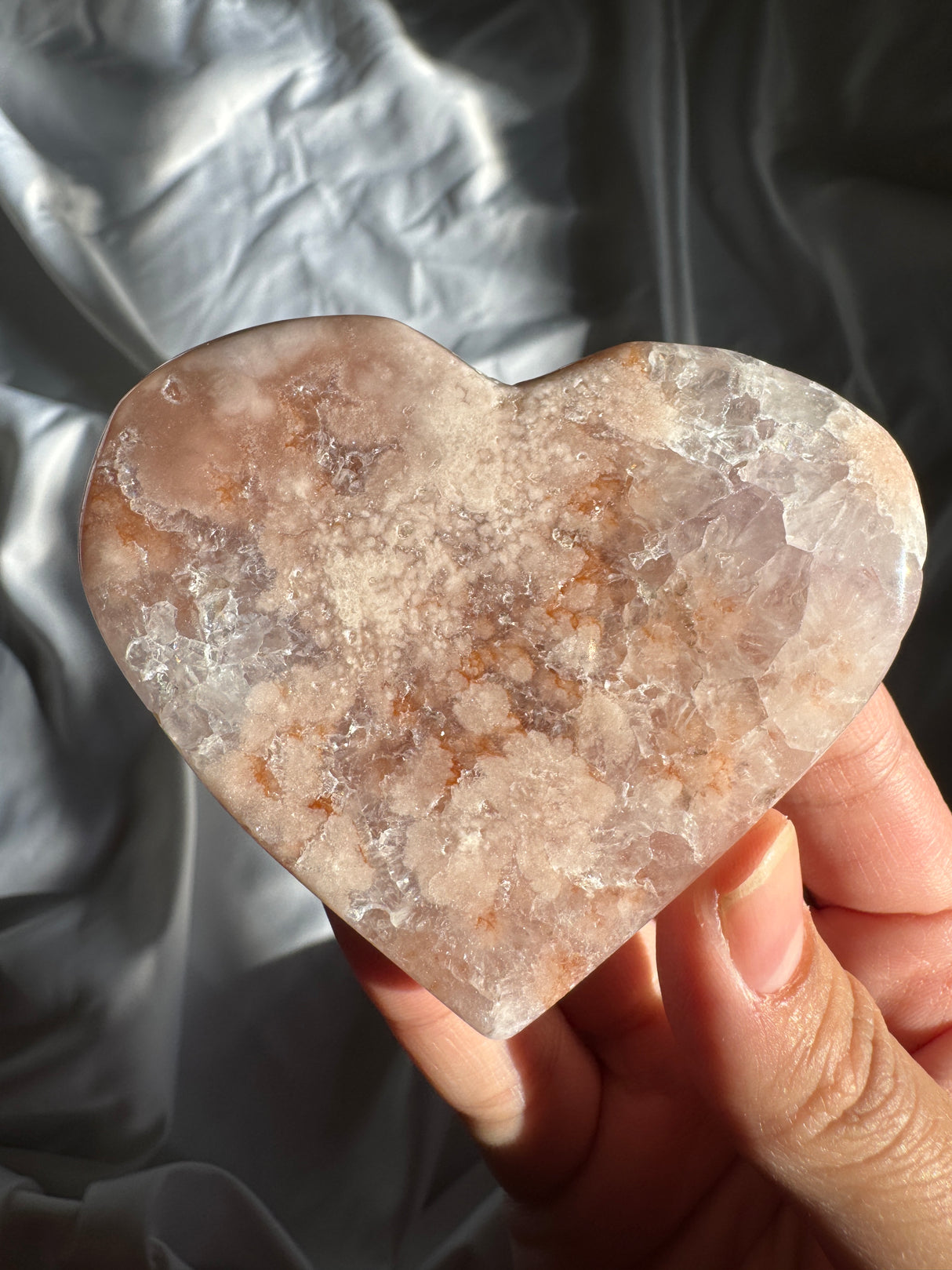 Flower Agate Heart