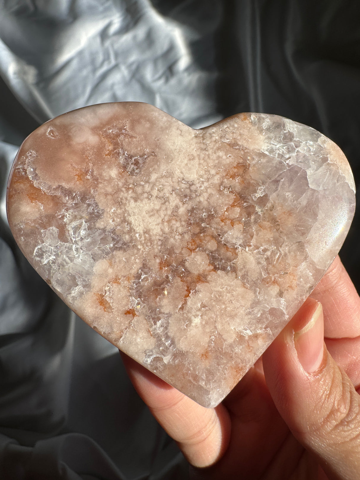 Flower Agate Heart